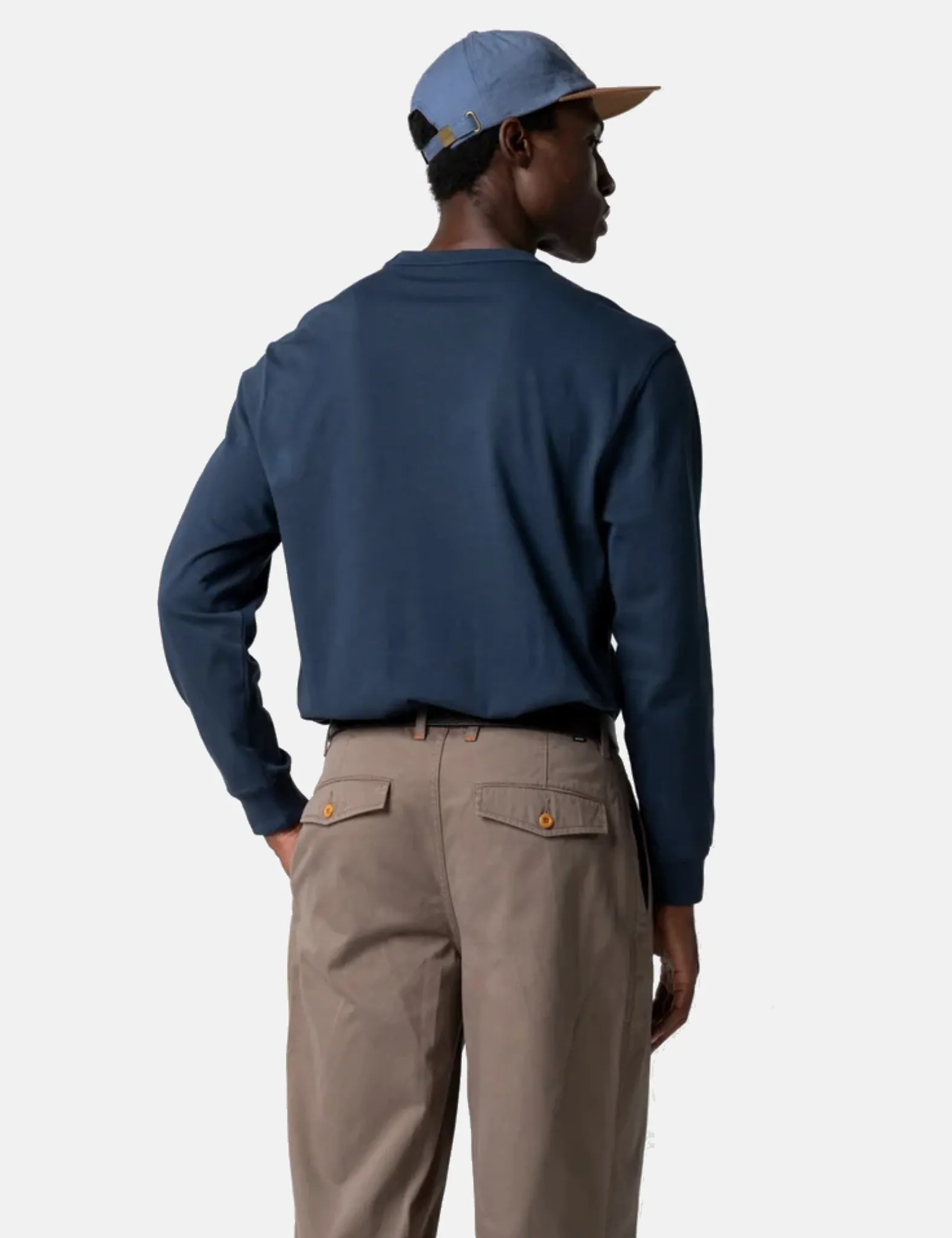 Finisterre Daymark Long Sleeve Tee - Navy Blue sold by Article London product image thumbnail 3
