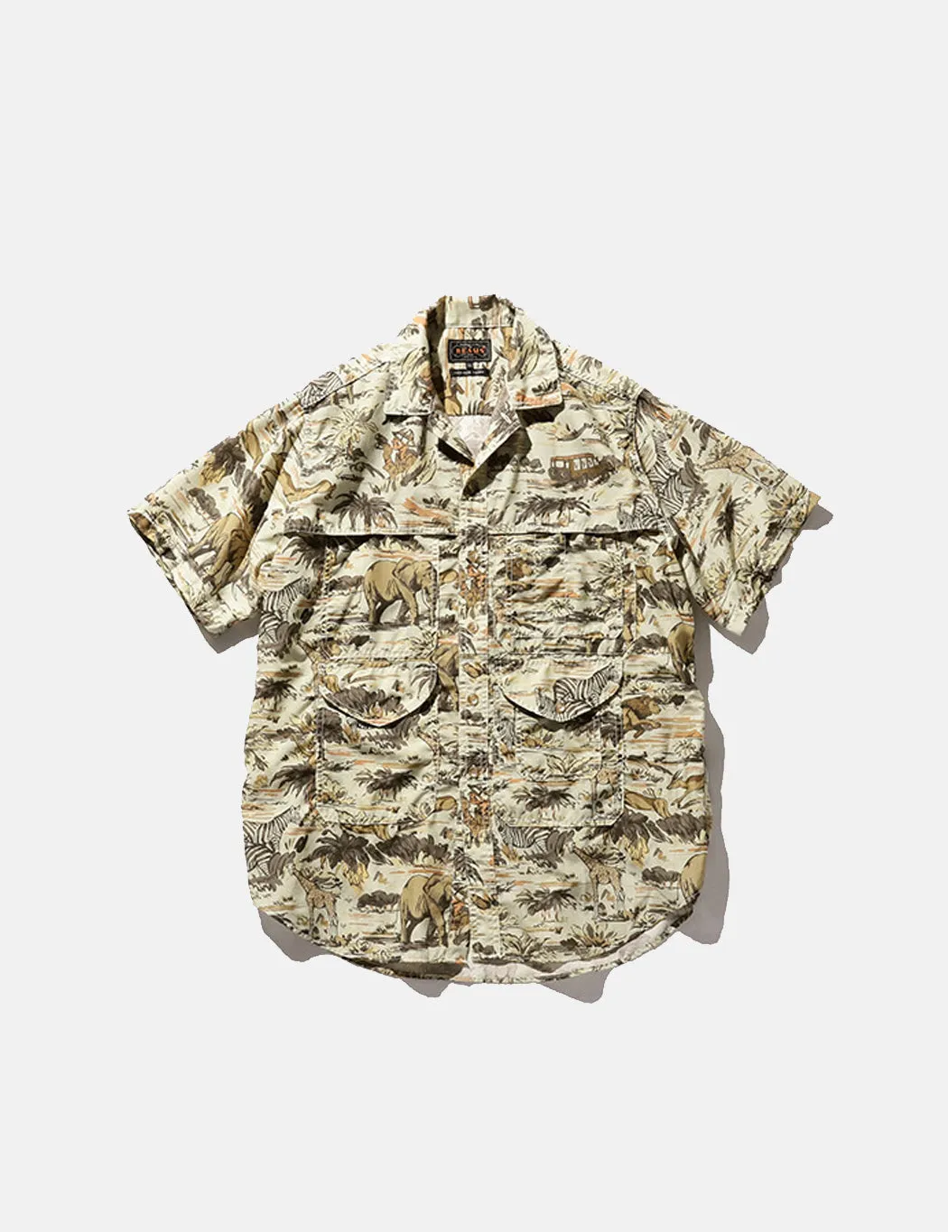 Beams Plus Adventure Shirt II (Print) - Safari sold by Article London product image thumbnail 4