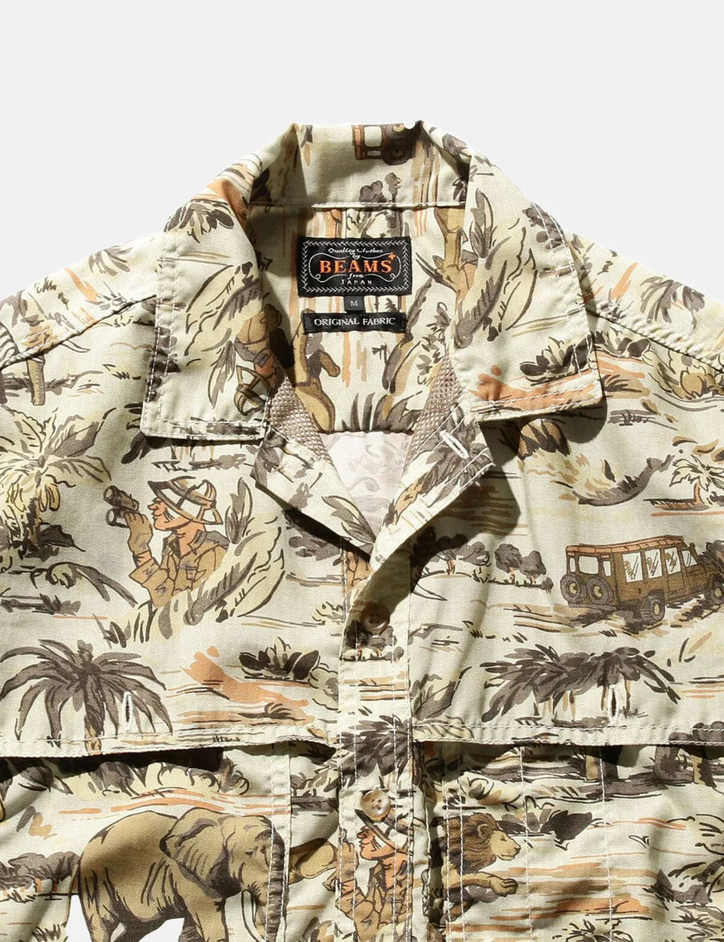 Beams Plus Adventure Shirt II (Print) - Safari sold by Article London product image thumbnail 2