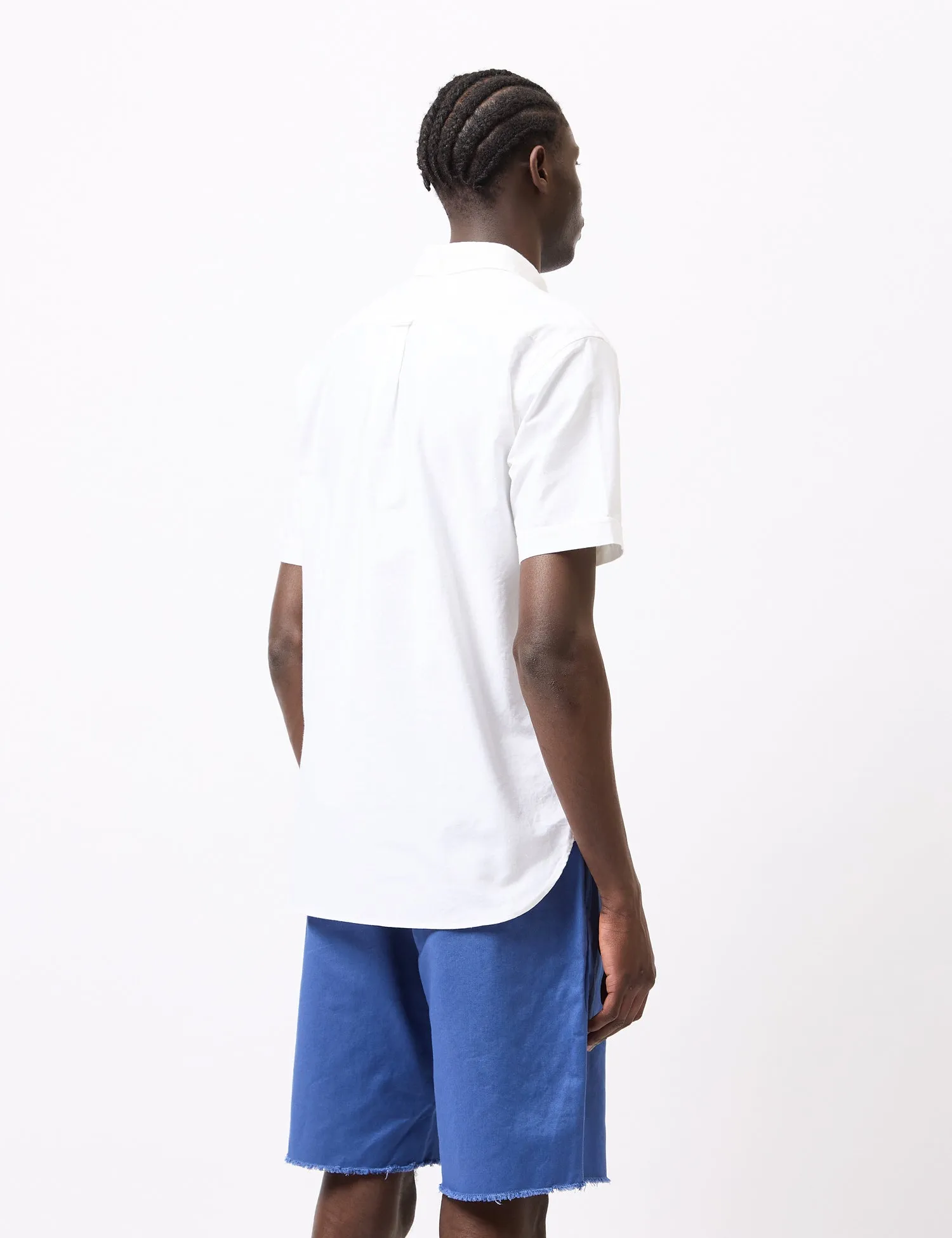 Beams Plus B.D. Pullover Short Sleeve Oxford Shirt - White sold by Article London product image thumbnail 4