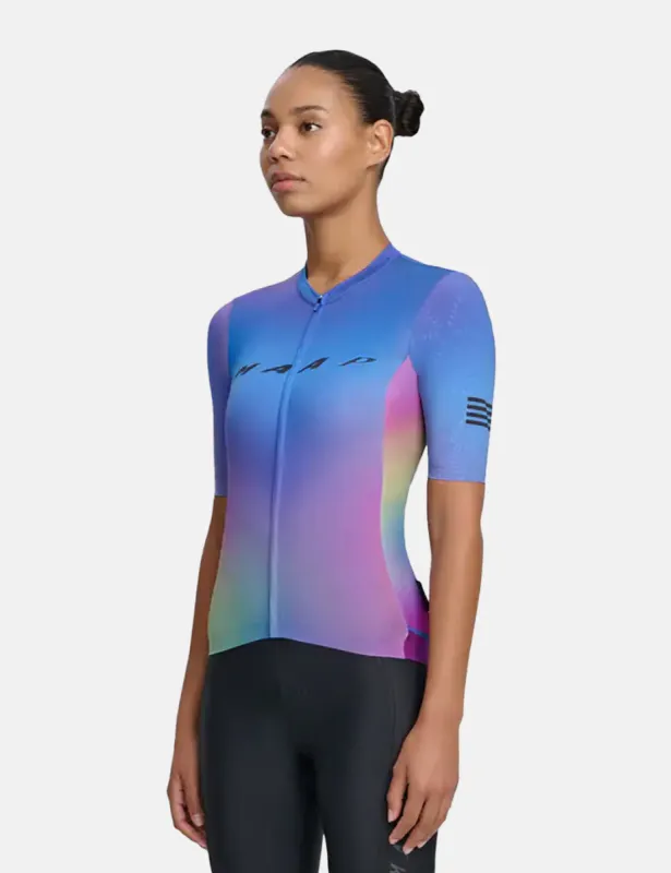 MAAP Womens Blurred Out Pro Hex Jersey 2.0 - Blue Mix sold by Article London