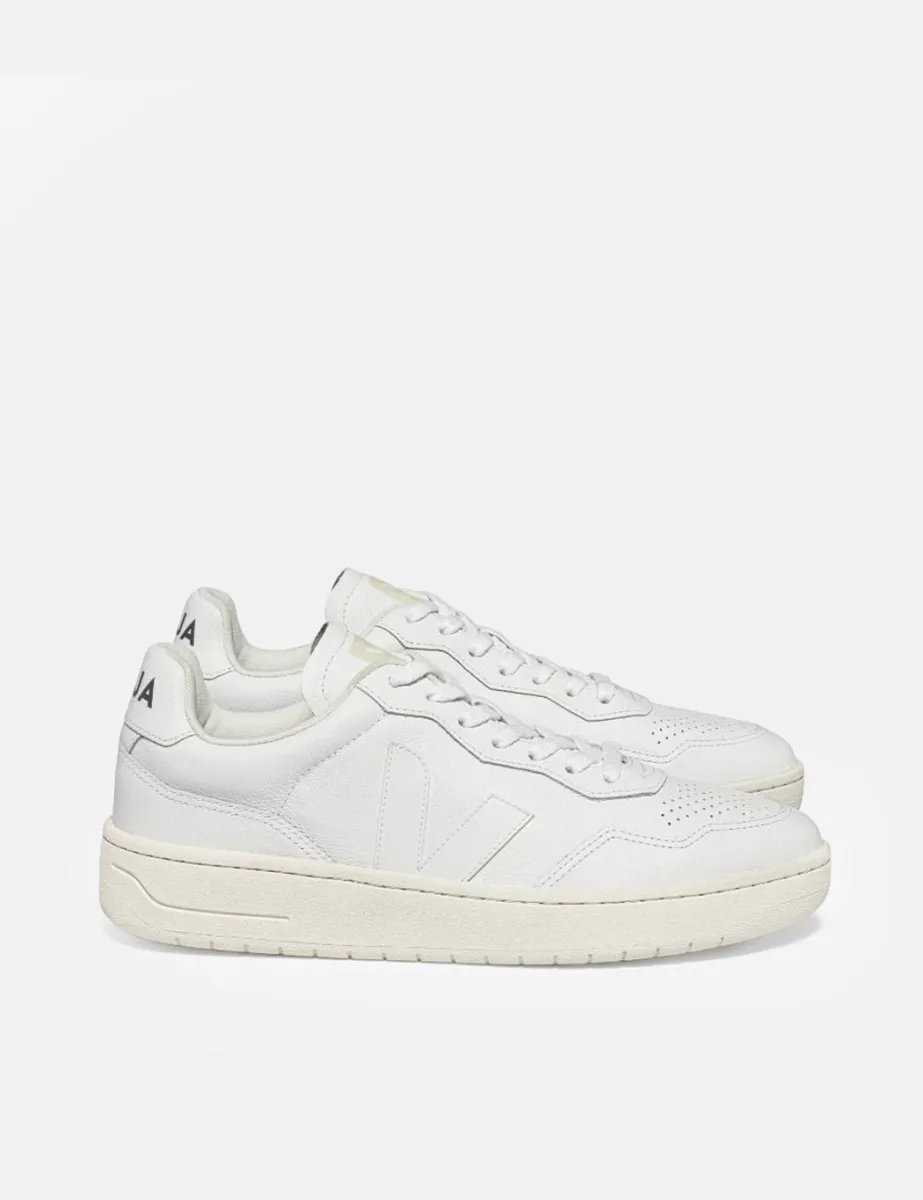 Veja V-90 O.T. Leather Trainers - Extra White sold by Article London