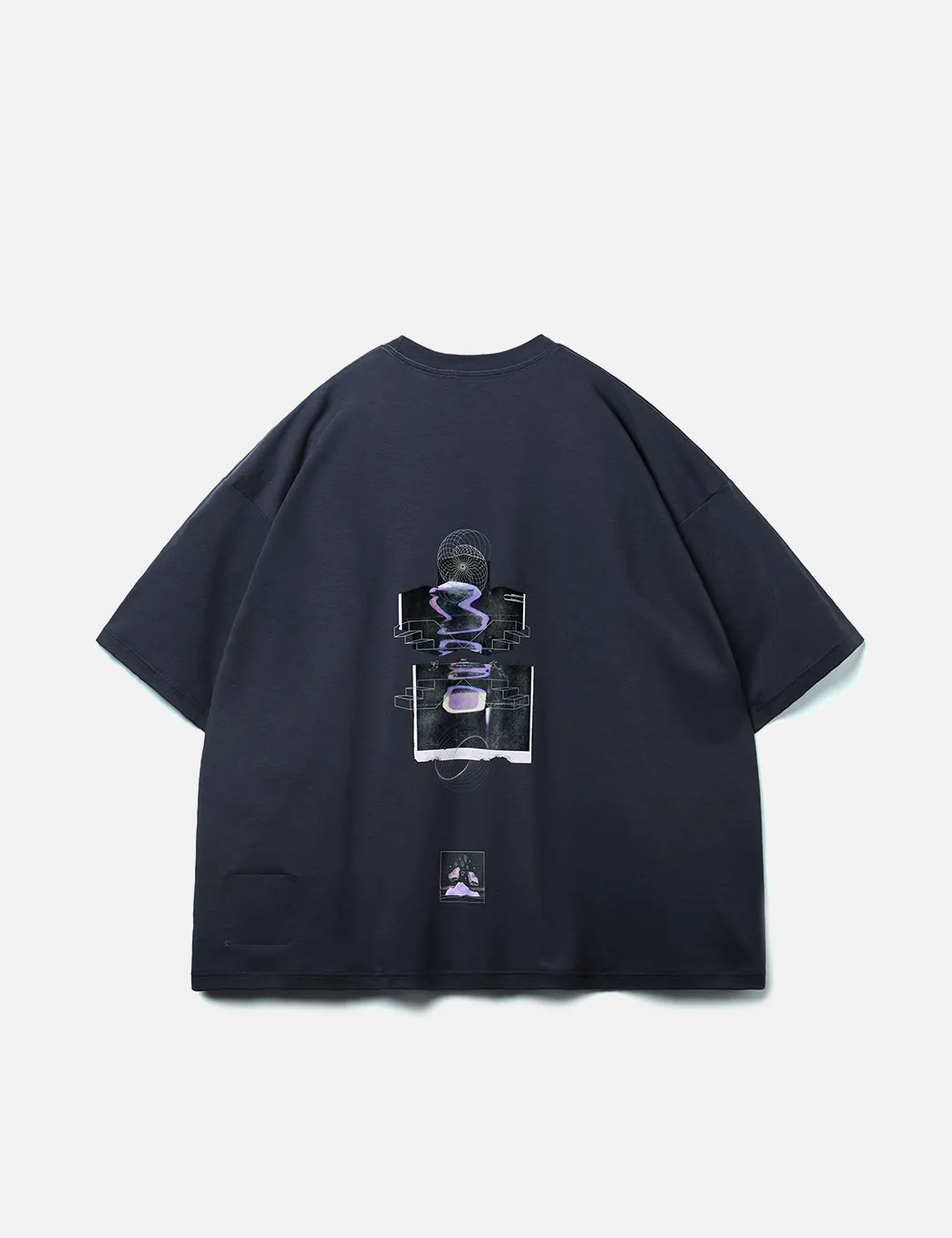 GOOPiMADE Nes-03 "Gewicht" Graphic T-Shirt - Midnight Navy sold by Article London product image thumbnail 3