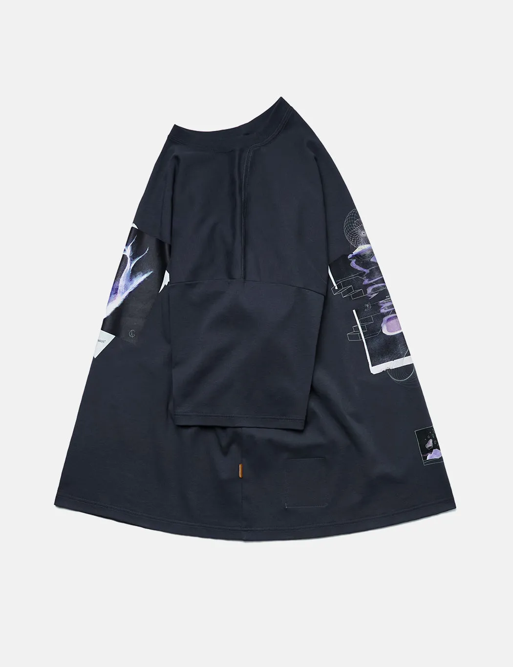 GOOPiMADE Nes-03 "Gewicht" Graphic T-Shirt - Midnight Navy sold by Article London product image thumbnail 4