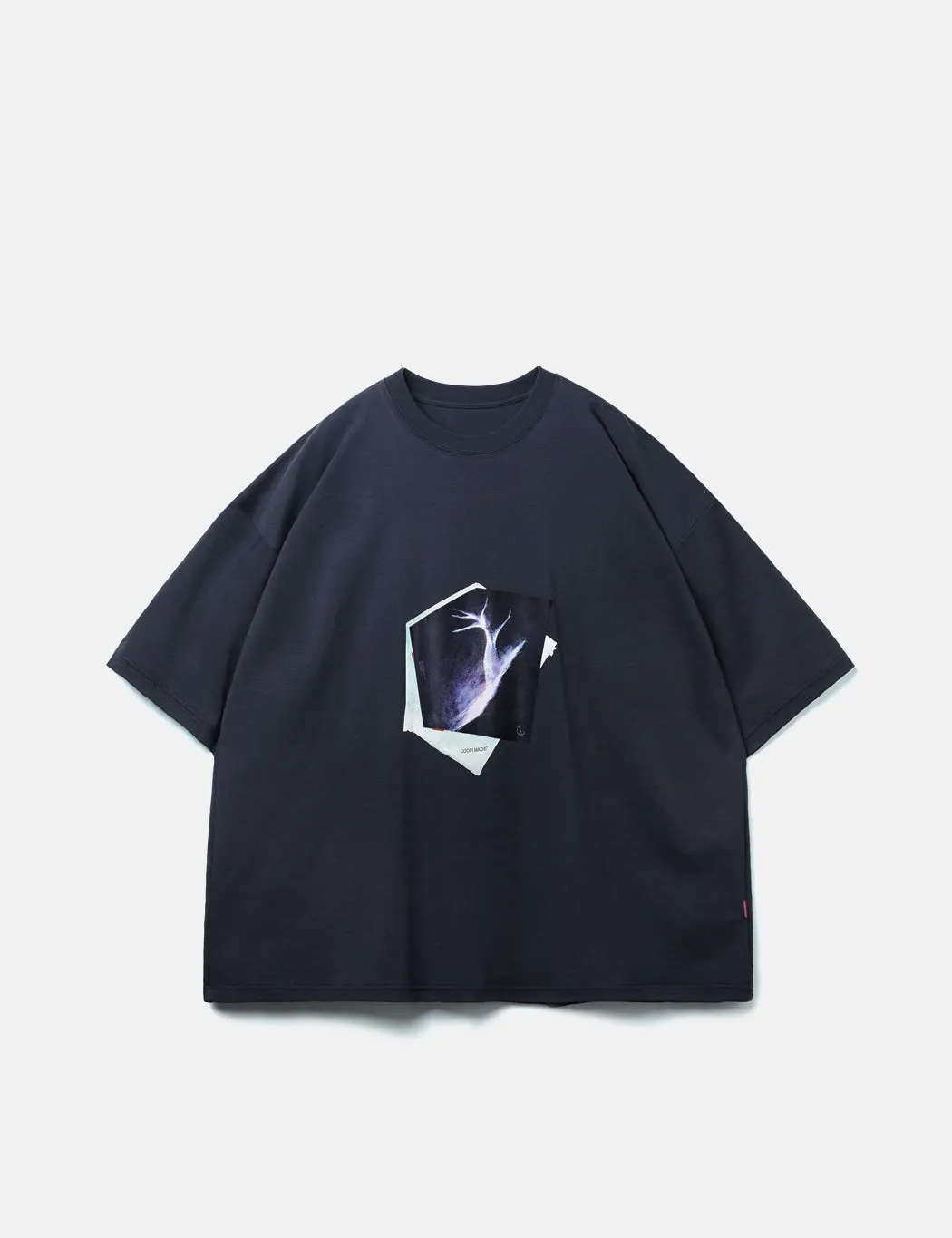 GOOPiMADE Nes-03 "Gewicht" Graphic T-Shirt - Midnight Navy sold by Article London