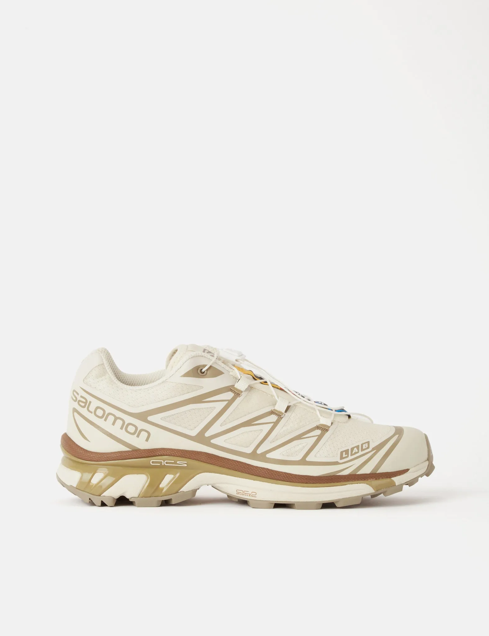 Salomon XT-6 Trainers - Turtledove/Vintage Khaki/Kelp sold by Article London