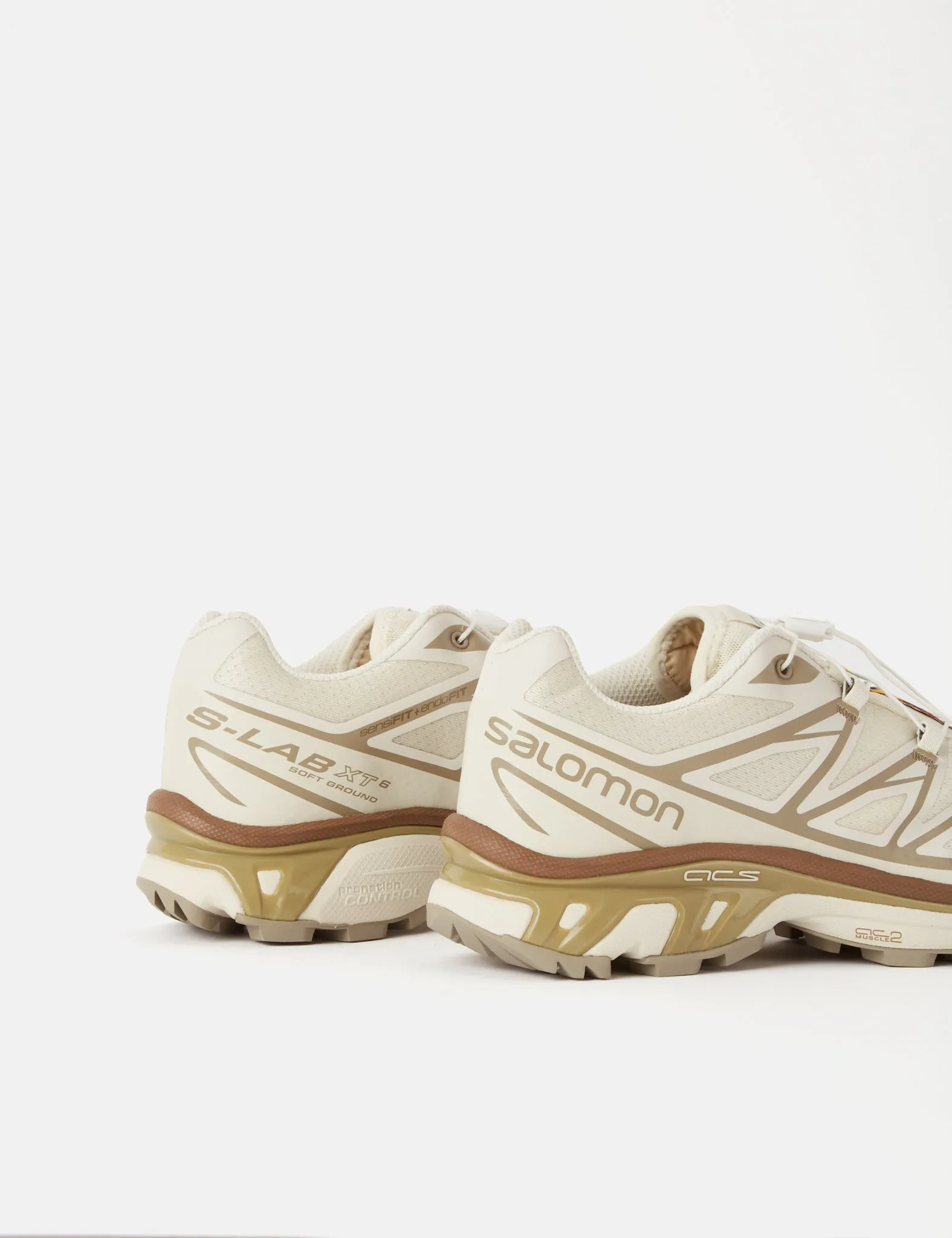 Salomon XT-6 Trainers - Turtledove/Vintage Khaki/Kelp sold by Article London product image thumbnail 5