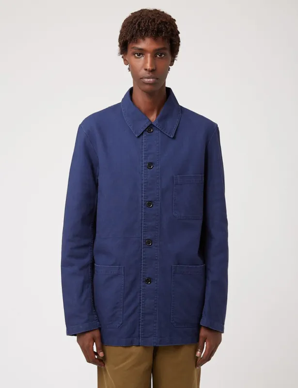Vetra French Workwear Jacket (Cotton Drill) - Blue Dungaree Wash sold by Article London