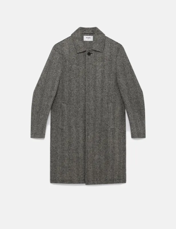 Wax London Chester Coat - Black/White sold by Article London