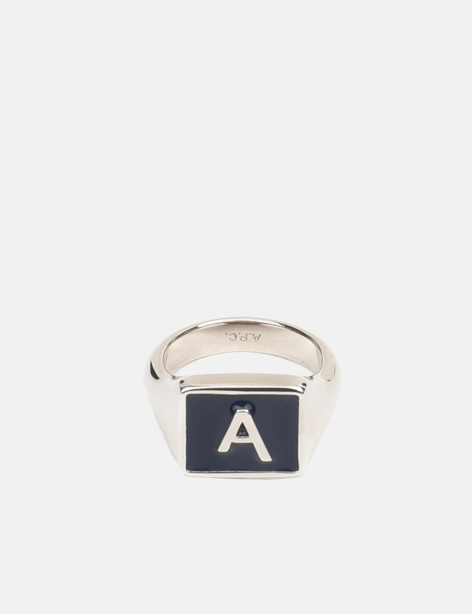 A.P.C. Signature Logo Ring - Silver sold by Article London