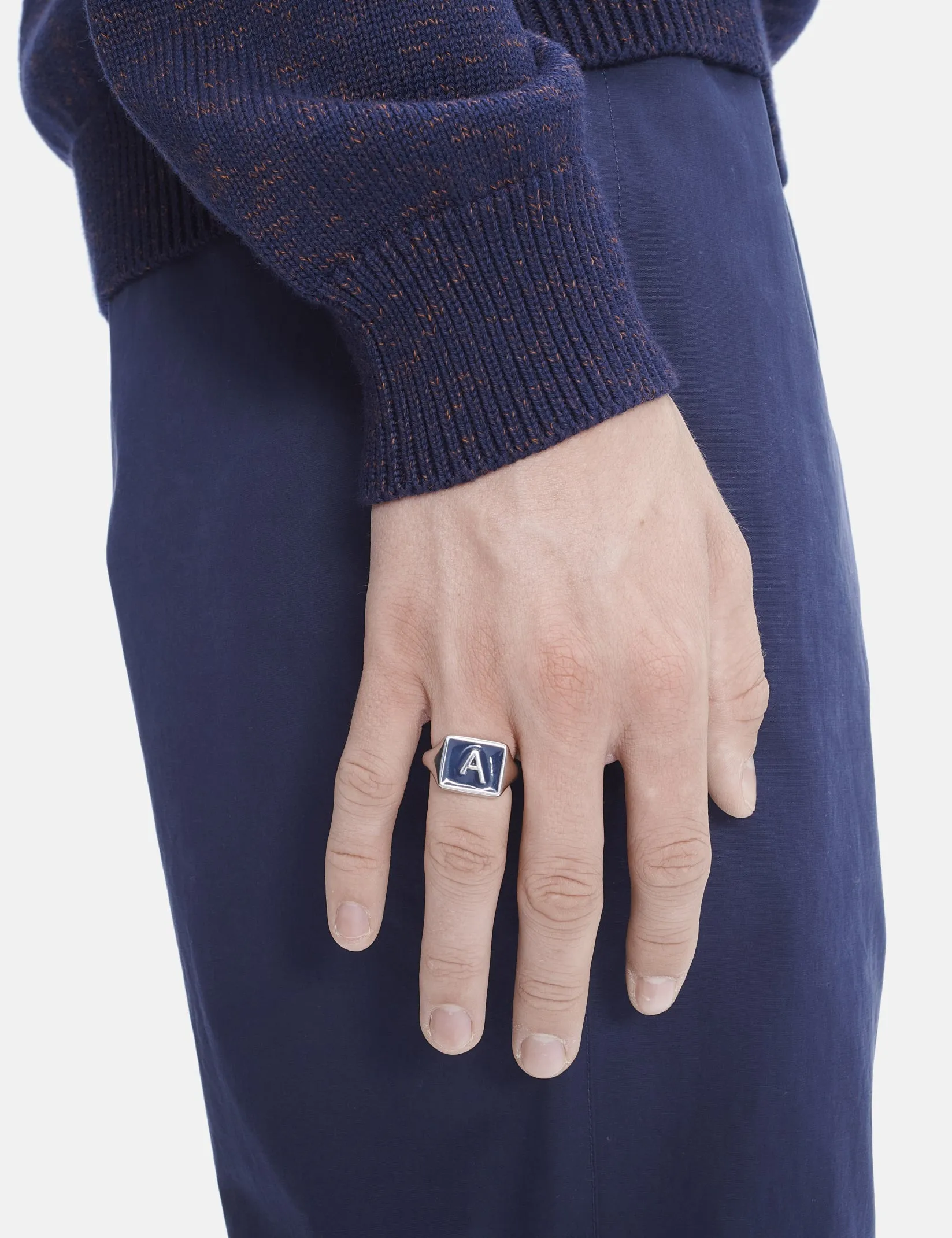 A.P.C. Signature Logo Ring - Silver sold by Article London product image thumbnail 2