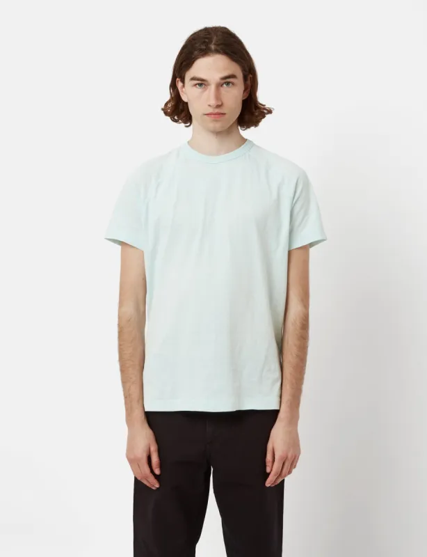 YMC Television Raglan T-Shirt (Organic Cotton) - Light Blue sold by Article London