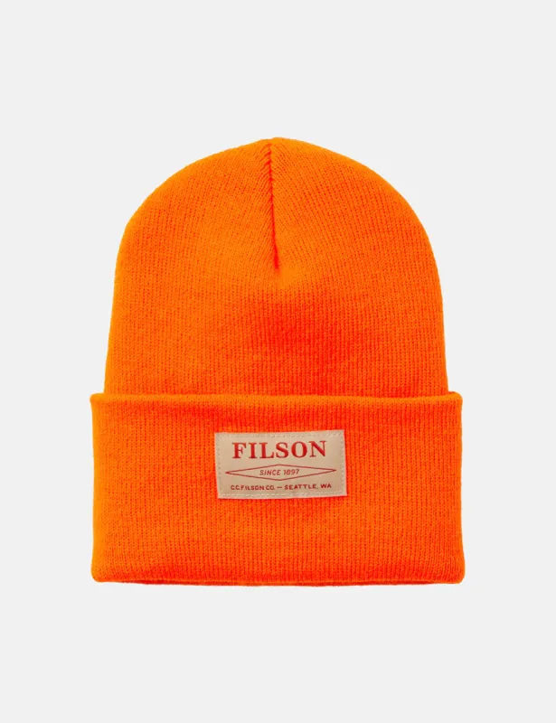 Filson Acrylic Watch Cap - Blaze Orange sold by Article London
