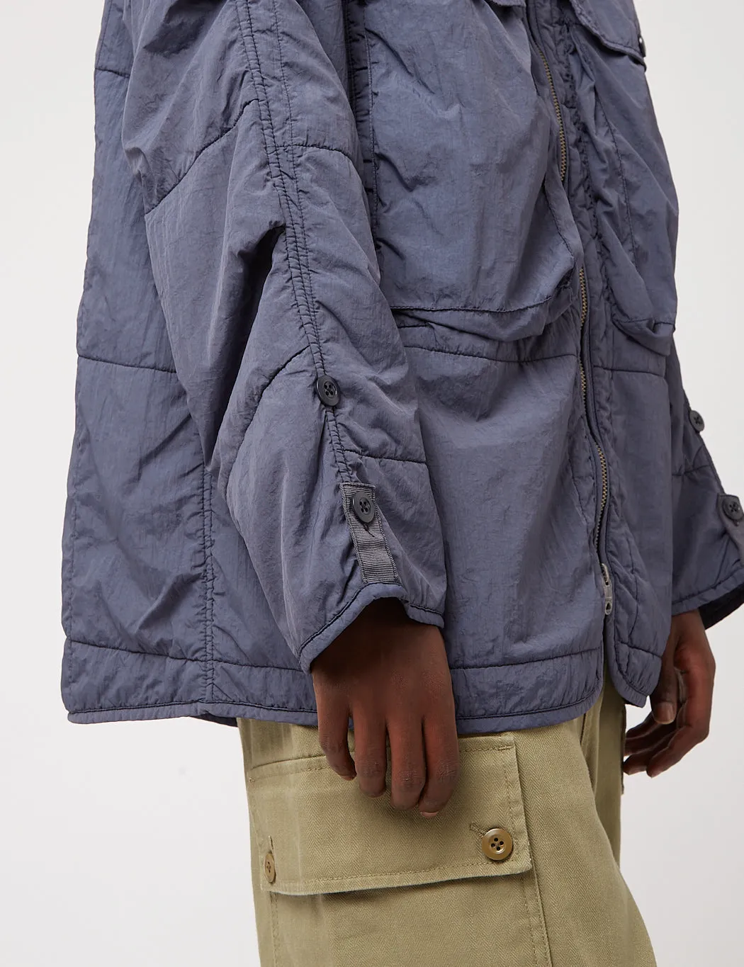 Nigel Cabourn Quilted Parka Jacket - Navy Blue sold by Article London product image thumbnail 2