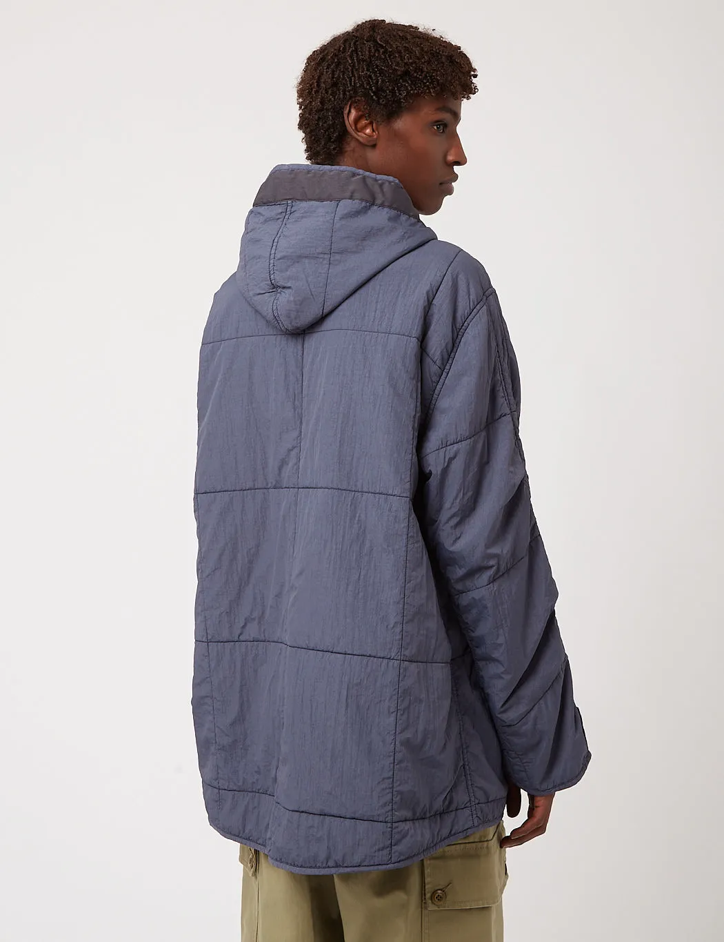 Nigel Cabourn Quilted Parka Jacket - Navy Blue sold by Article London product image thumbnail 5