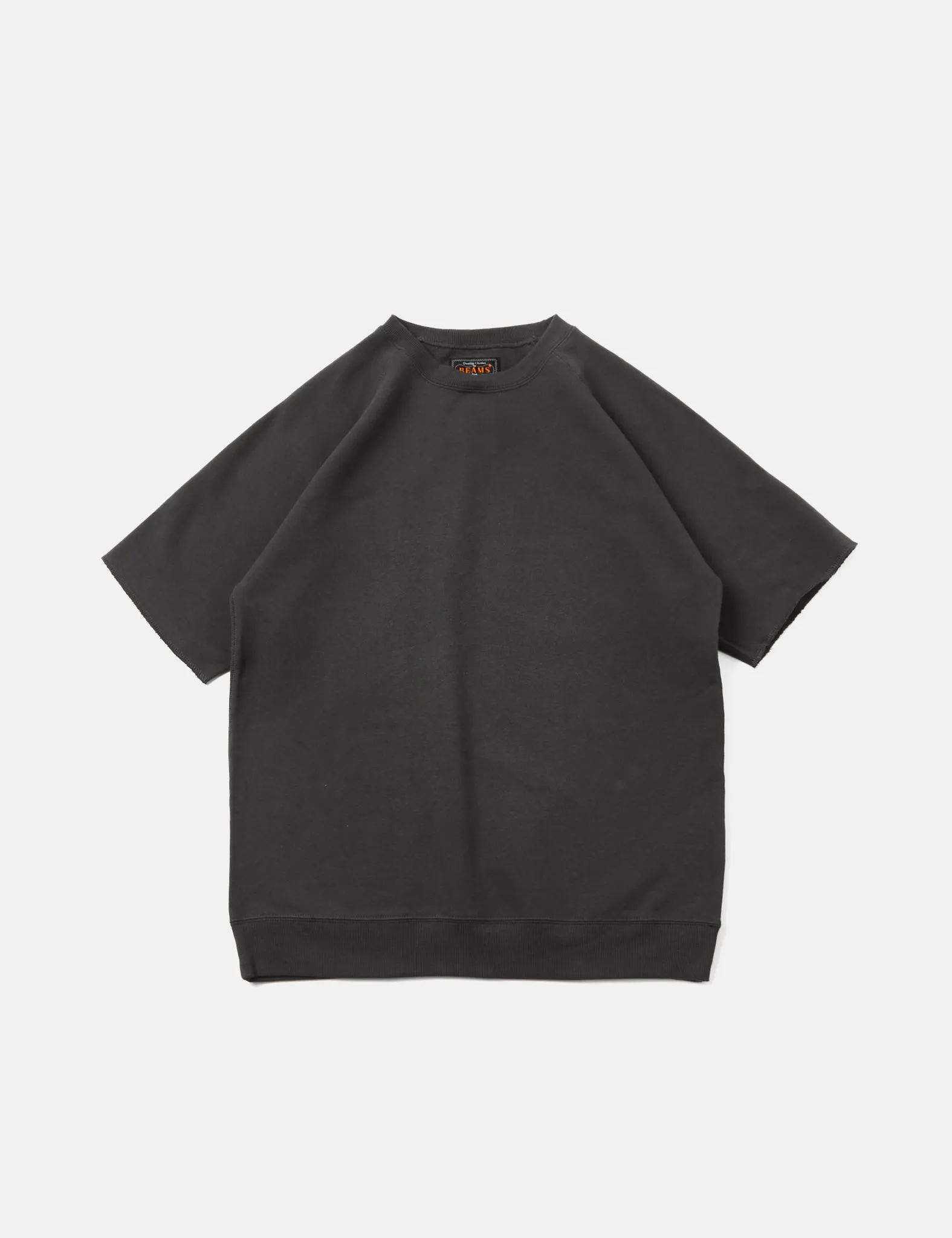 Beams Plus Short Sleeve Sweatshirt (Cut Off) - Black sold by Article London product image thumbnail 5