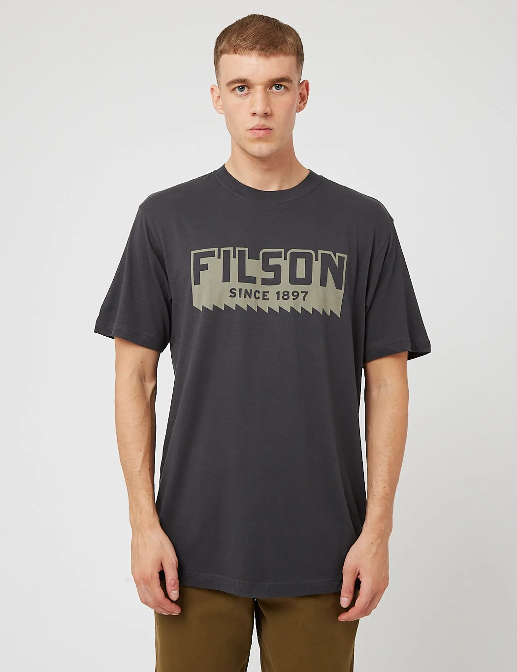 Filson Ranger Graphic T−Shirt - Faded Black sold by Article London