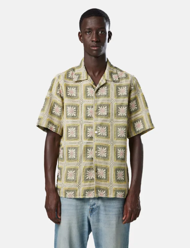 NN07 Julio Crochet Shirt - Pale Green sold by Article London