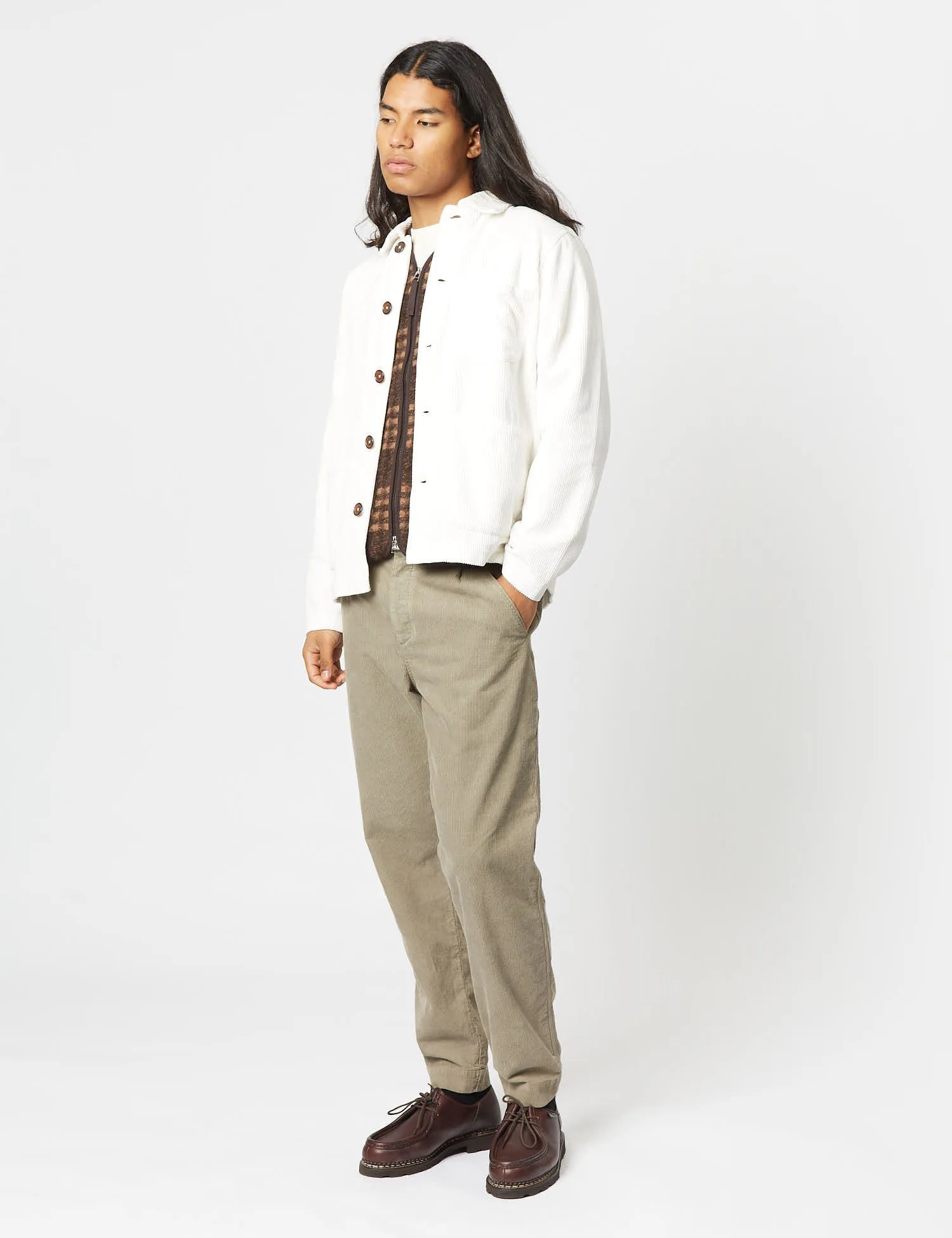 Universal Works Field Jacket (Corduroy) - Ecru sold by Article London product image thumbnail 4
