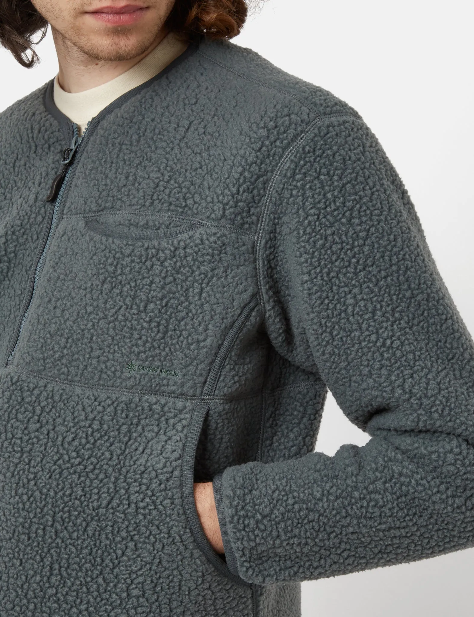 Snow Peak Thermal Boa Fleece Pullover - Forest Green sold by Article London product image thumbnail 2