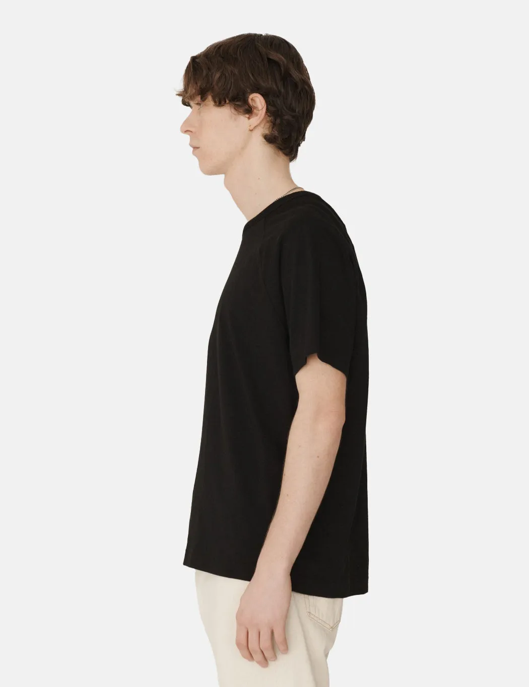 YMC Earth Television T-Shirt (Organic) - Black sold by Article London product image thumbnail 4