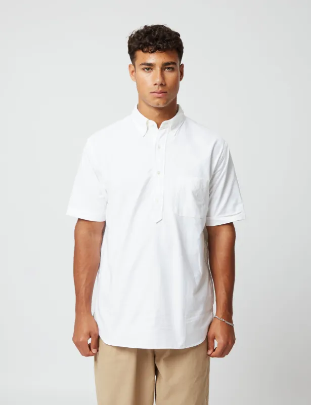 Beams Plus B.D Short Sleeve Pullover Oxford Shirt - White sold by Article London