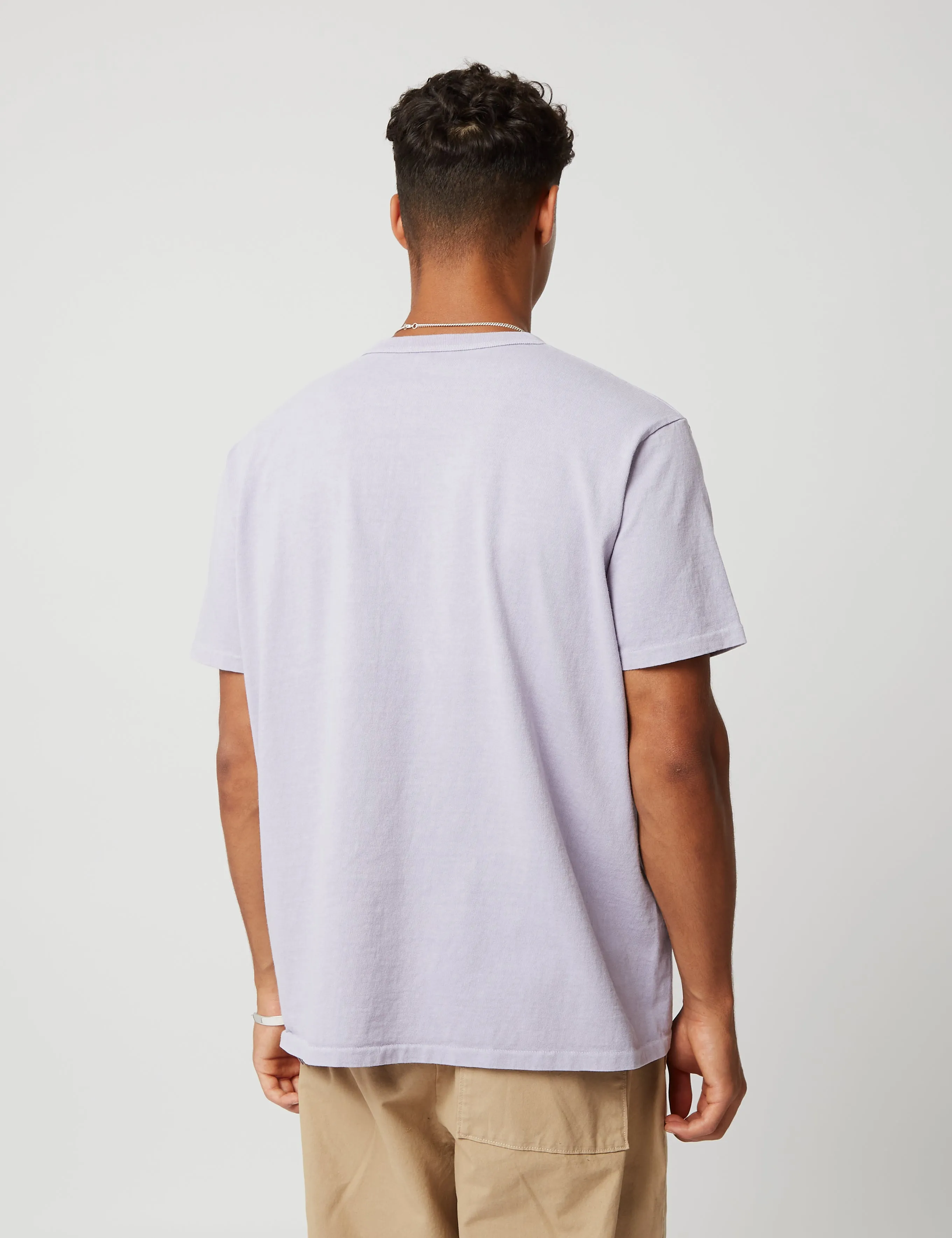 Velva Sheen Pigment Dyed USA Made Pocket T-Shirt - Orchid Pink sold by Article London product image thumbnail 3