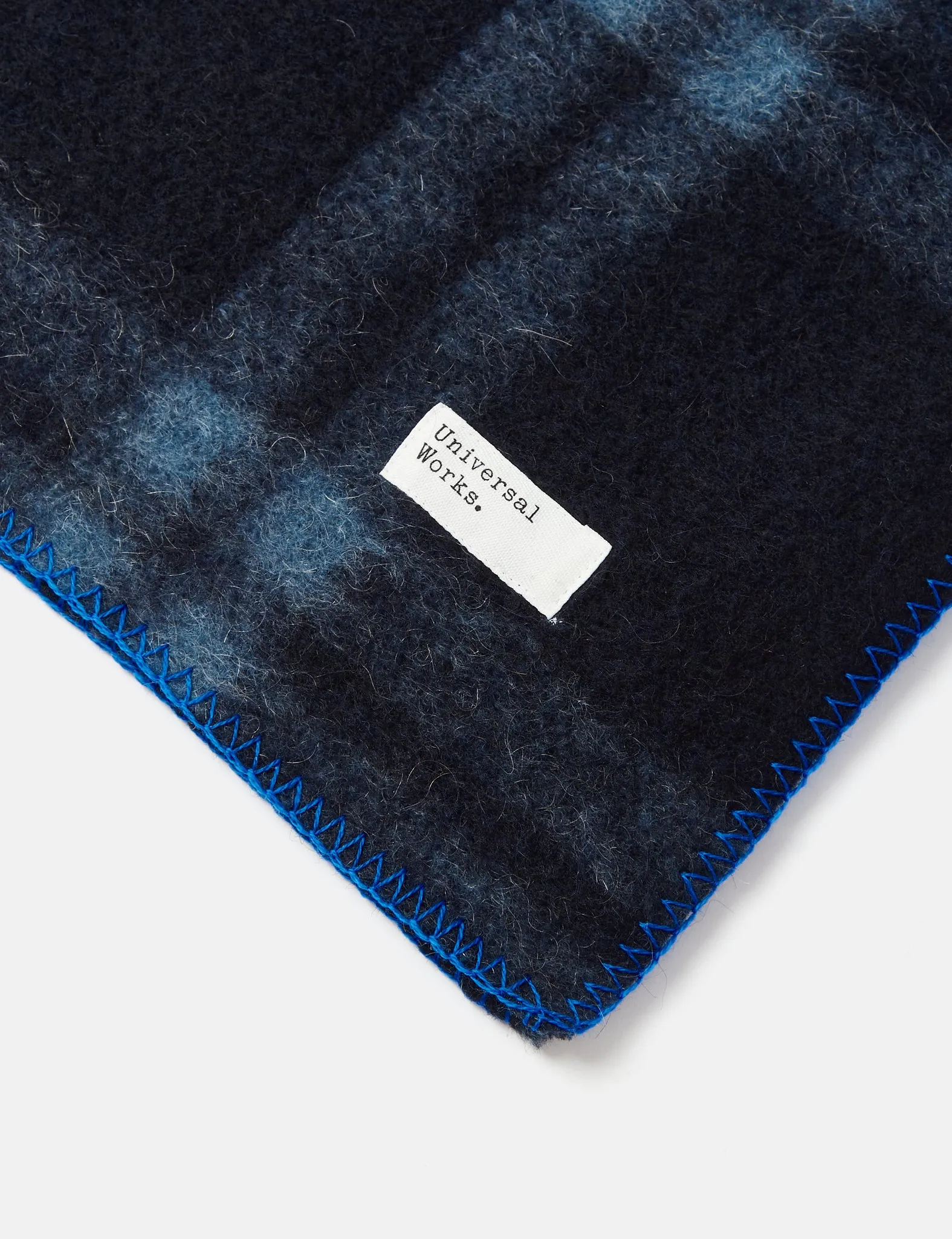 Universal Works Blanket Scarf - Navy Blue sold by Article London product image thumbnail 2