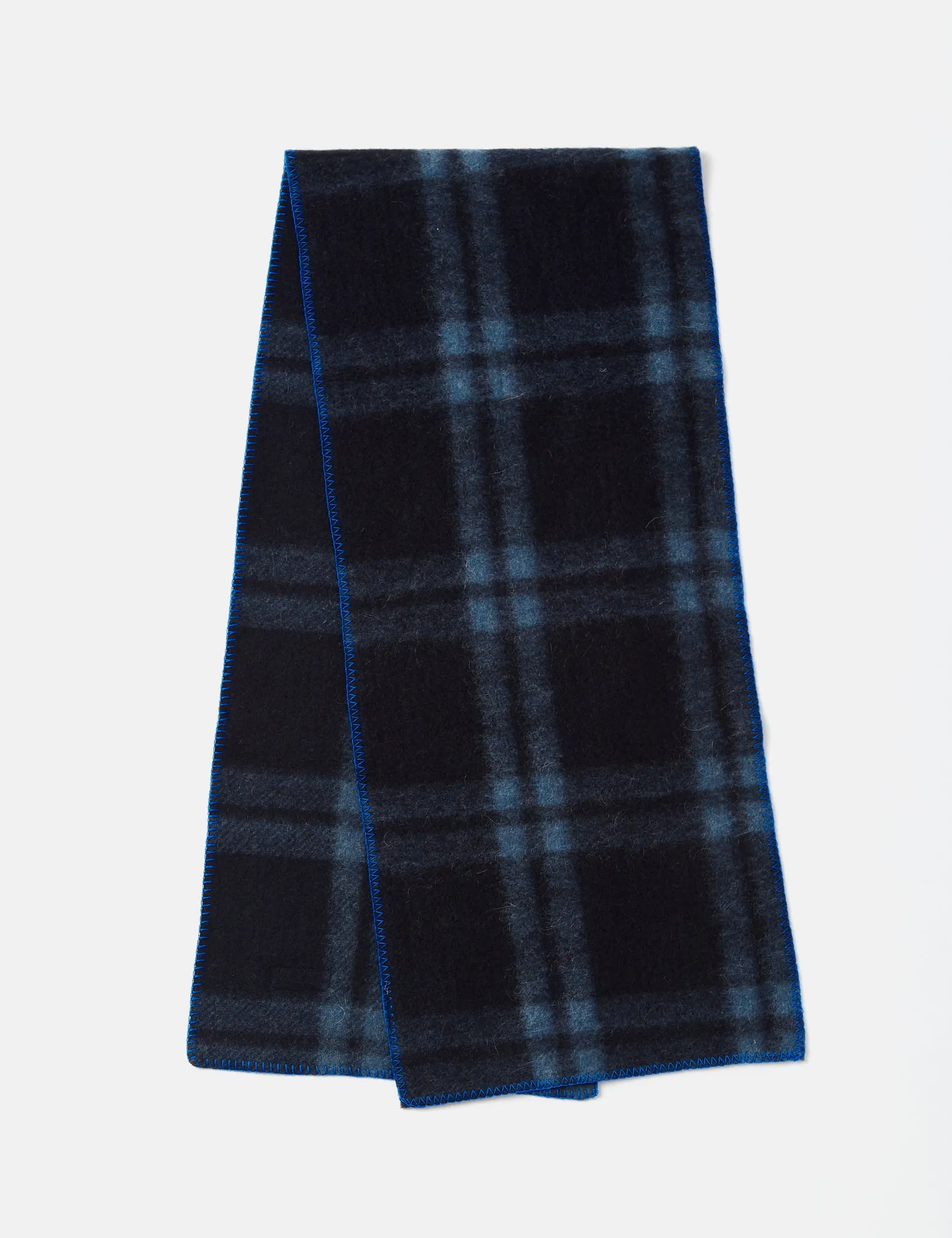 Universal Works Blanket Scarf - Navy Blue sold by Article London product image thumbnail 4