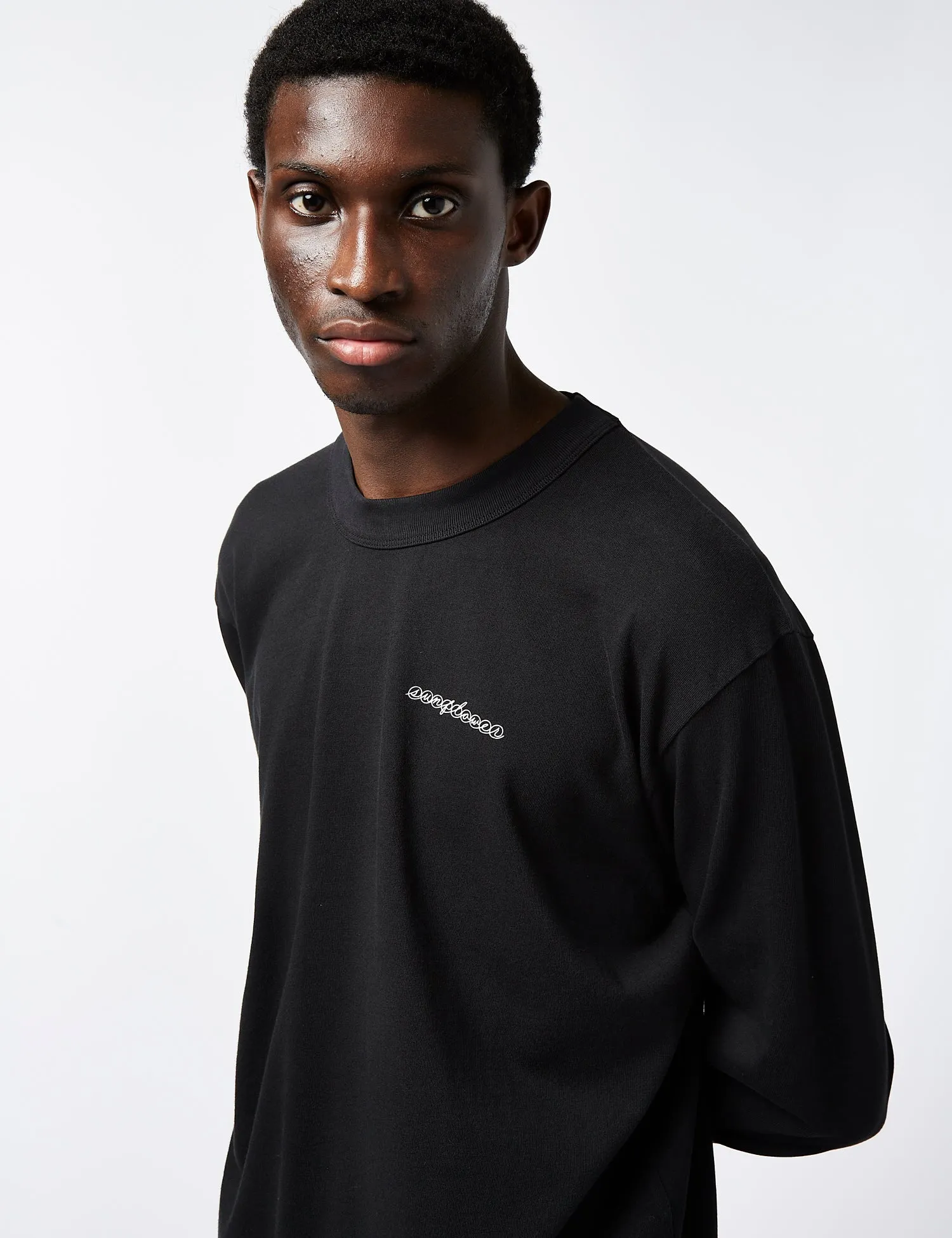 Sunflower Master Logo Long Sleeve T-Shirt (Organic) - Black sold by Article London product image thumbnail 2