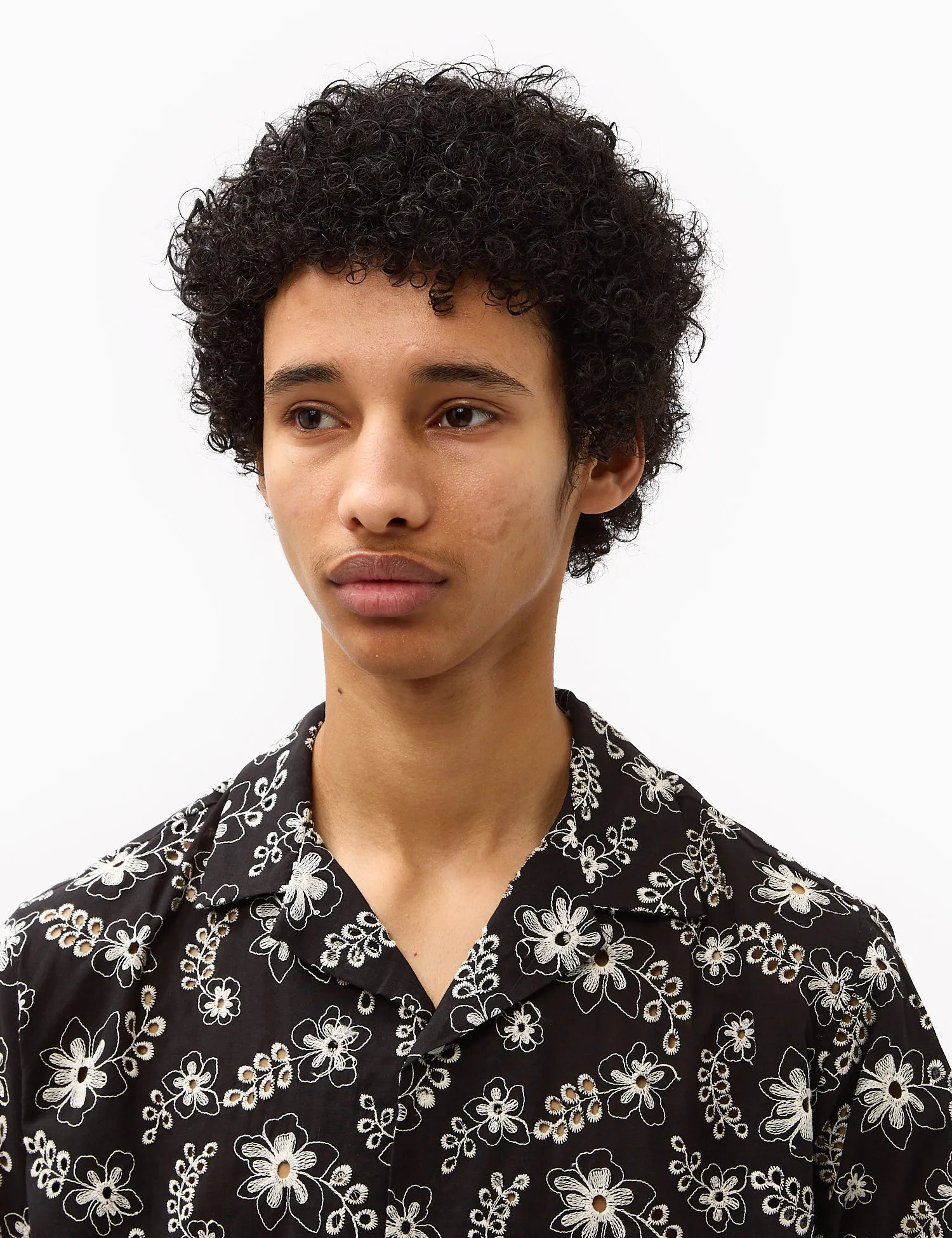 Portuguese Flannel Folclore 4 Short Sleeve Shirt - Black sold by Article London product image thumbnail 2