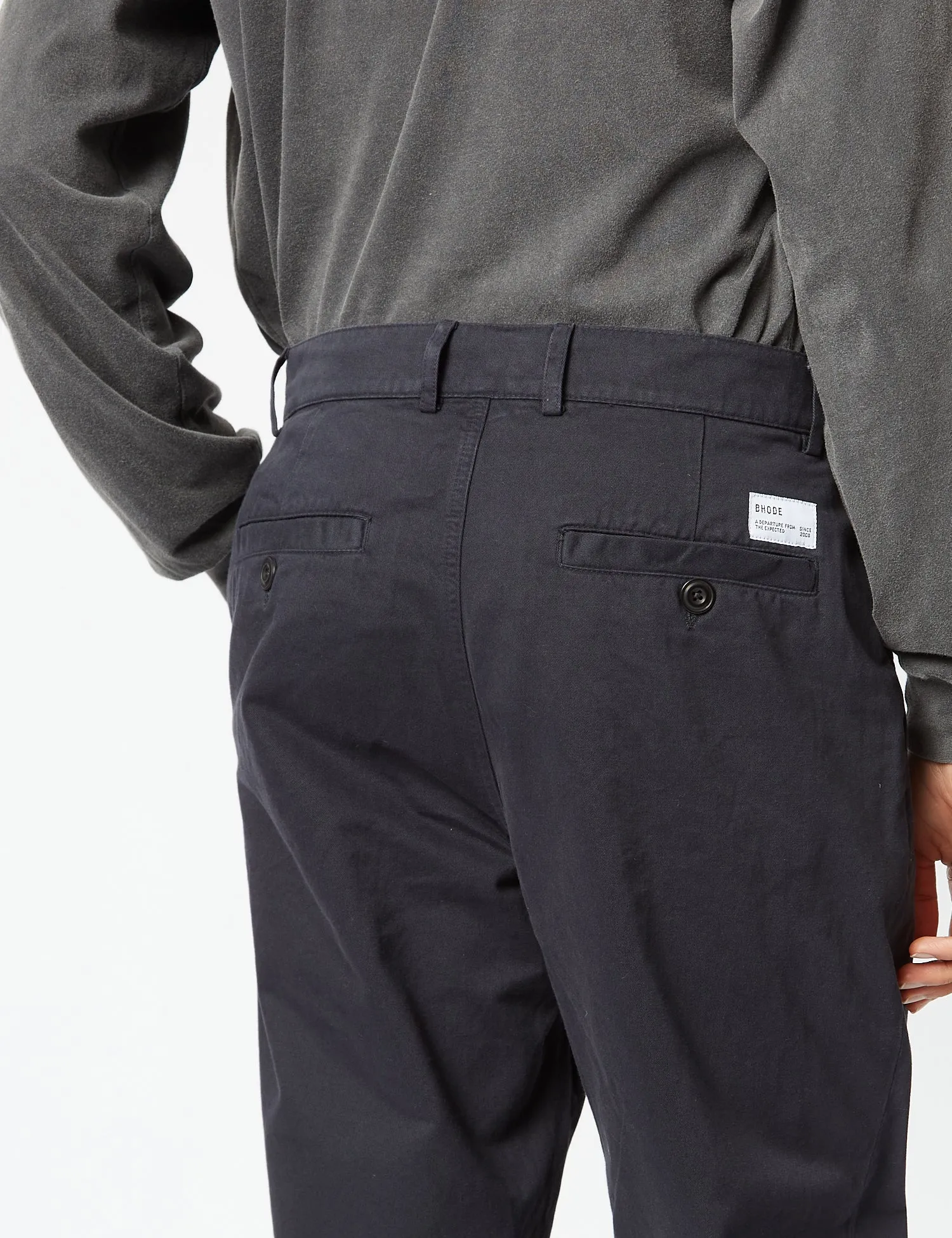 Bhode Everyday Pant Italian Cotton (Relaxed, Straight) - Black sold by Article London product image thumbnail 2