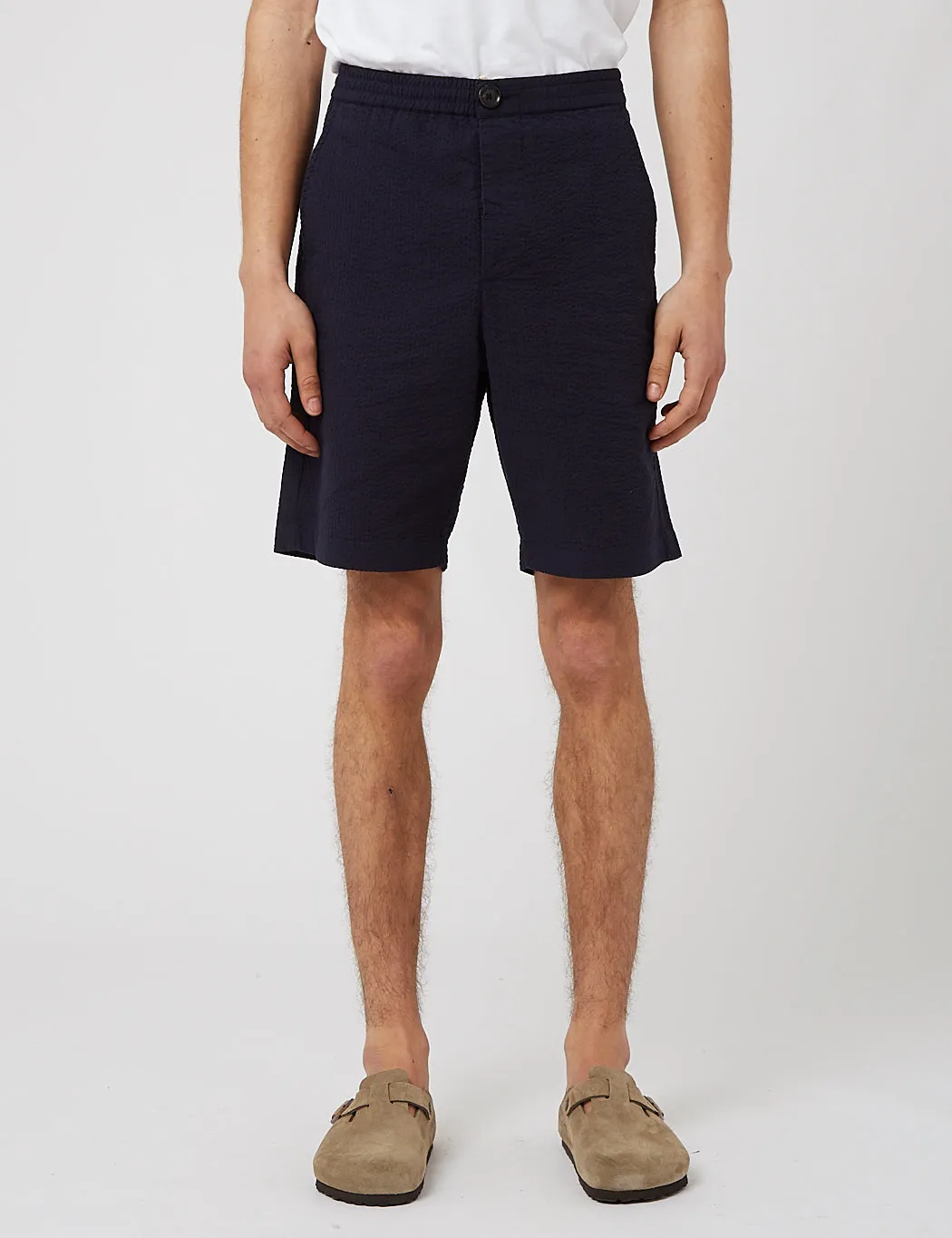 Oliver Spencer Drawstring Shorts - Hattison Navy Blue sold by Article London