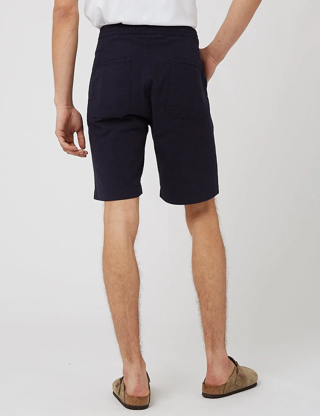 Oliver Spencer Drawstring Shorts - Hattison Navy Blue sold by Article London product image thumbnail 4