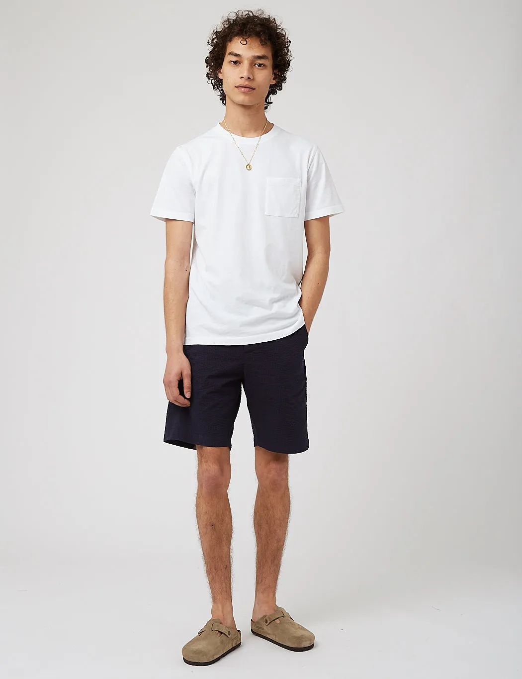 Oliver Spencer Drawstring Shorts - Hattison Navy Blue sold by Article London product image thumbnail 3