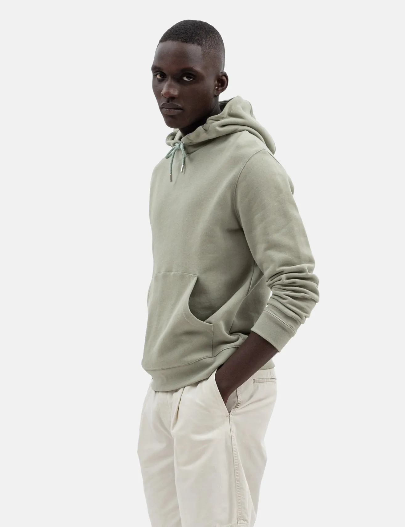 Norse Projects Vagn Hooded Sweatshirt - Sunwashed Green sold by Article London