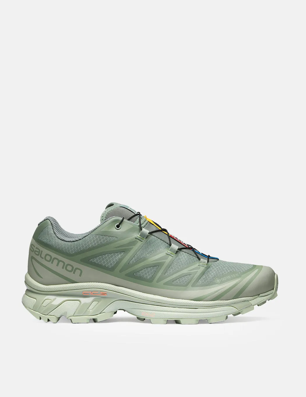 Salomon XT-6 GTX Trainers - Desert Sage/Lily Pad/Laurel Wreath sold by Article London