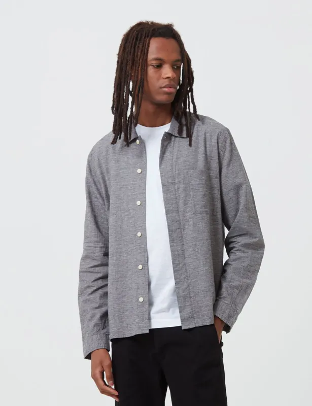 Folk Patch Shirt - Blue Texture sold by Article London