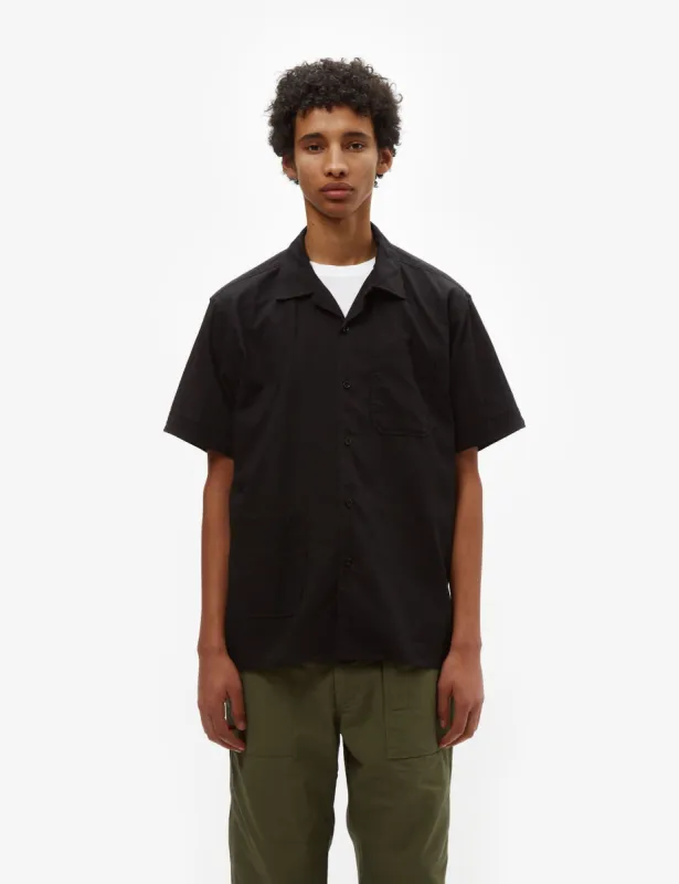 Engineered Garments Camp Shirt - Black Cotton Handkerchief sold by Article London