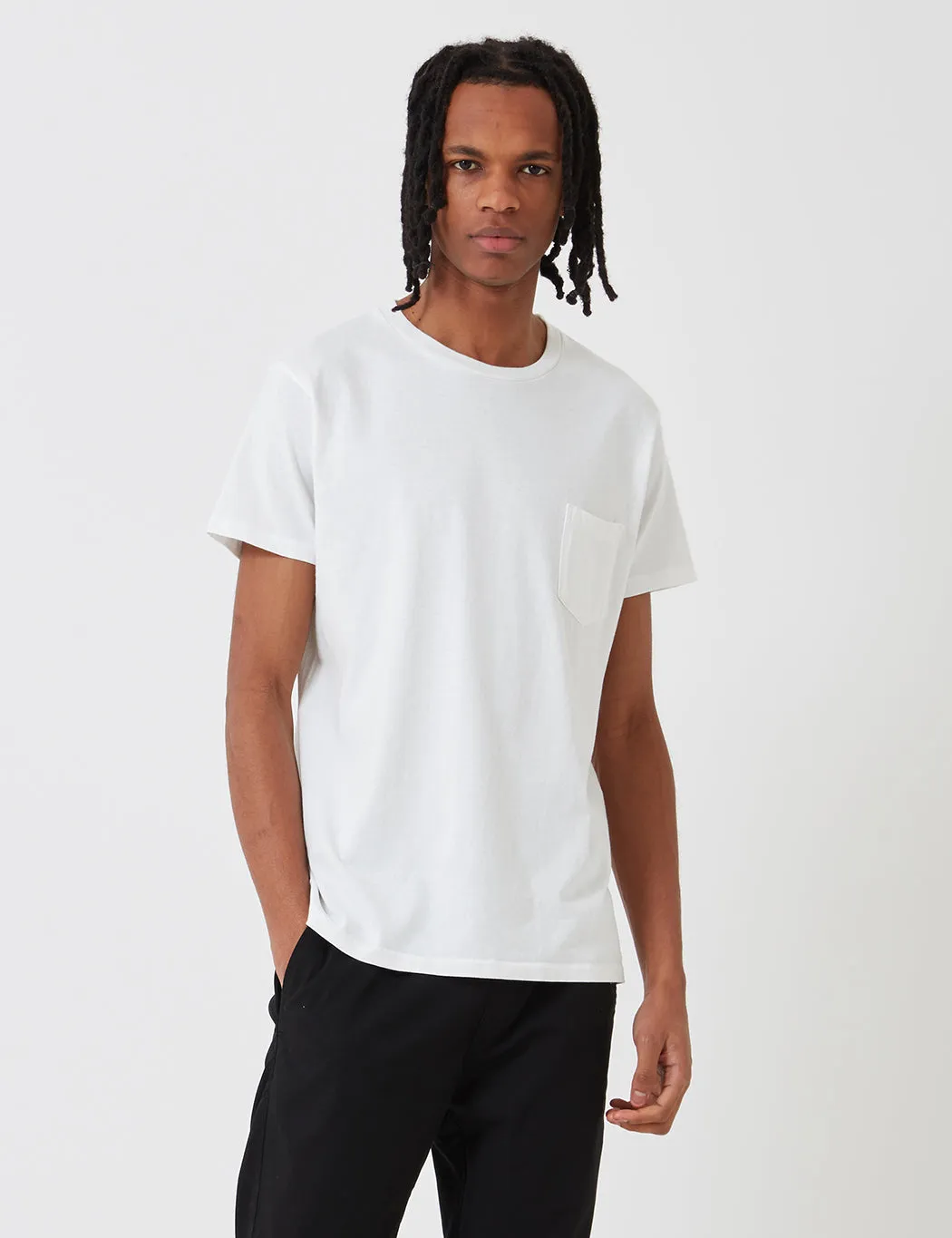 Velva Sheen Classic USA Made T-shirt (Pocket) - White sold by Article London