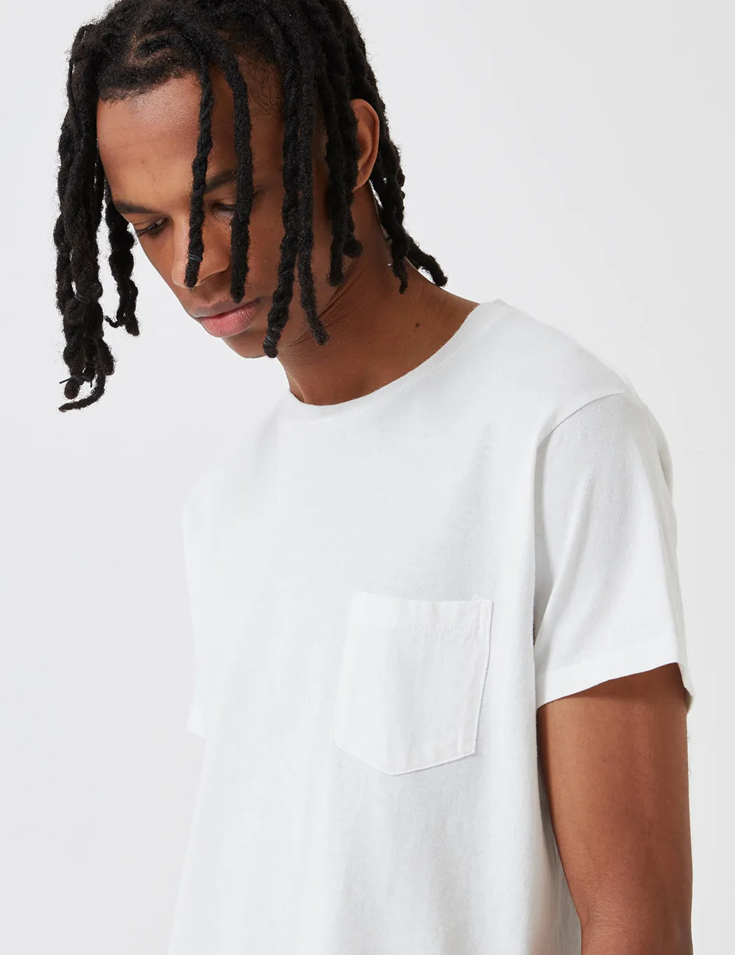Velva Sheen Classic USA Made T-shirt (Pocket) - White sold by Article London product image thumbnail 2