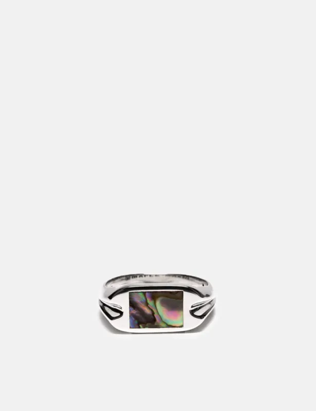 Maple Danny Signet Ring - Silver 925/Abalone sold by Article London