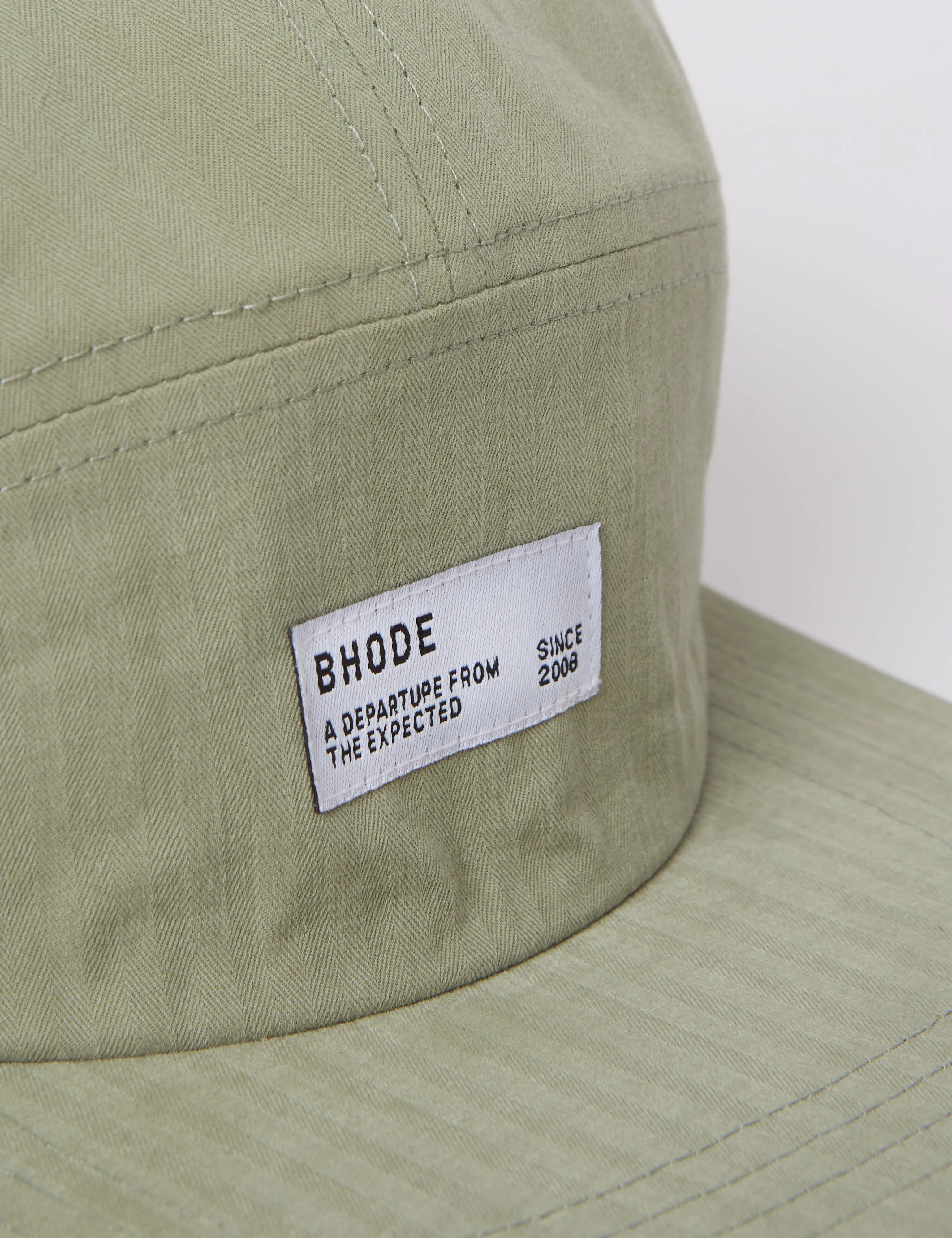 Bhode 5-Panel Cap (Herringbone) - Seaweed Green sold by Article London product image thumbnail 2