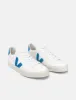 Veja Campo Trainers (Chromefree Leather) - Extra White/Swedish Blue sold by Article London