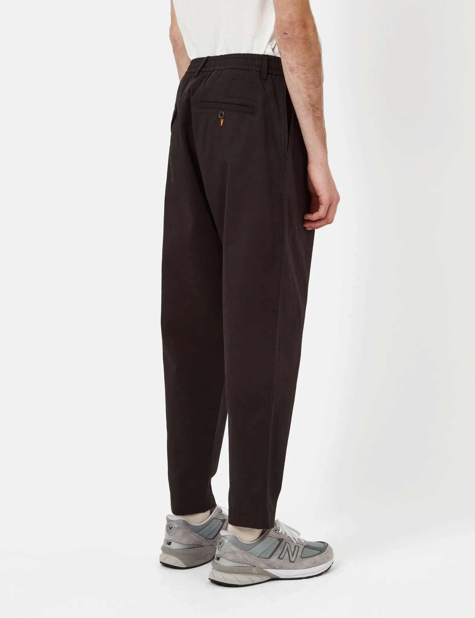 Universal Works Pleated Track Pant (Relaxed) - Black sold by Article London product image thumbnail 4