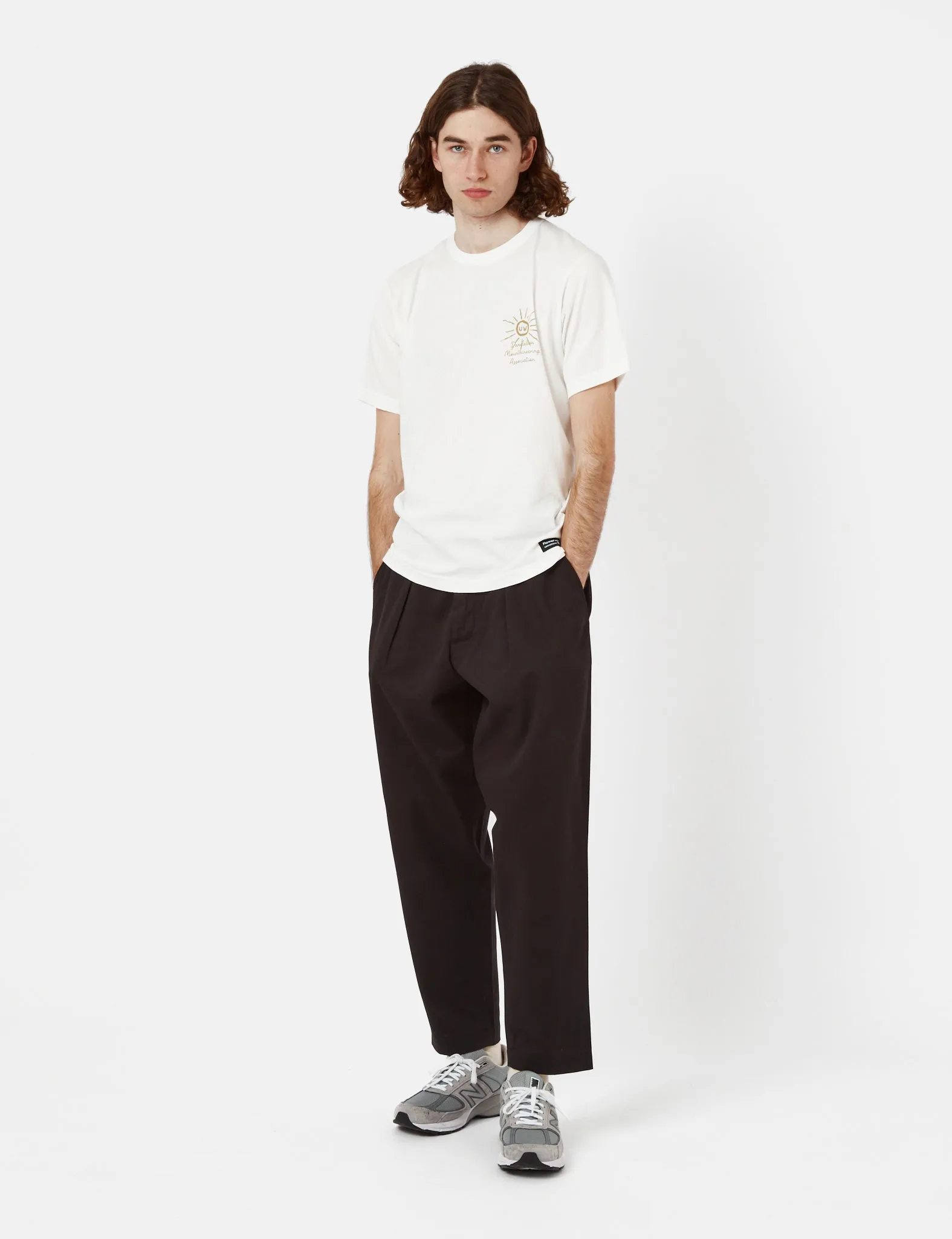 Universal Works Pleated Track Pant (Relaxed) - Black sold by Article London product image thumbnail 3