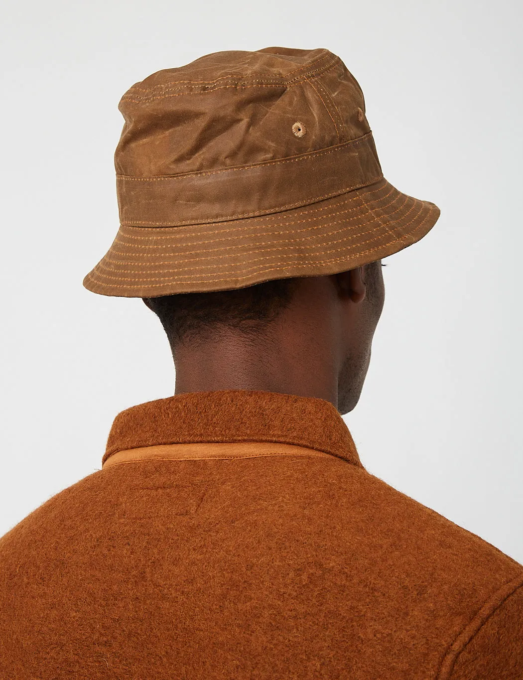 Universal Works Bucket Hat (Tek Wax) - Sand Brown sold by Article London product image thumbnail 5