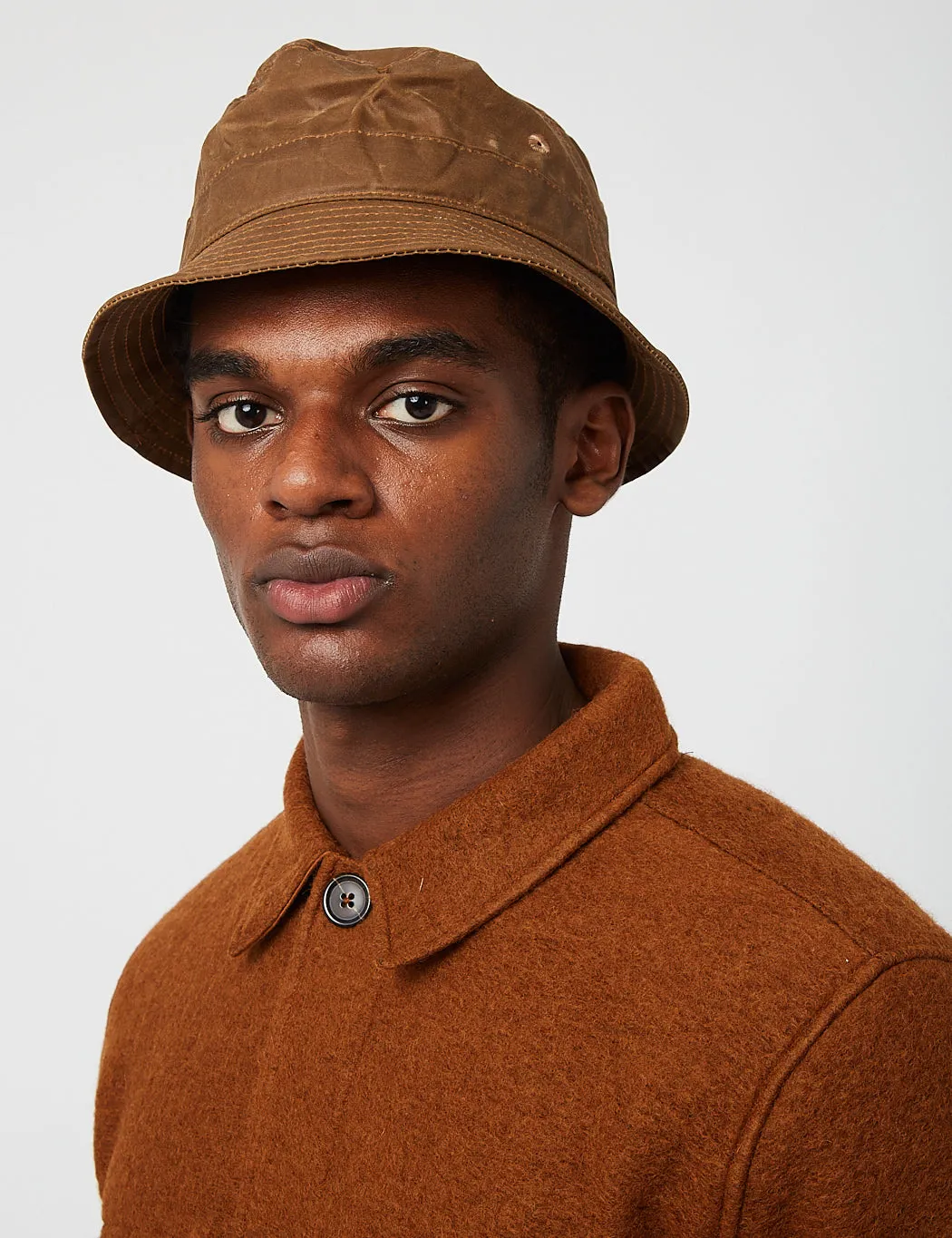 Universal Works Bucket Hat (Tek Wax) - Sand Brown sold by Article London