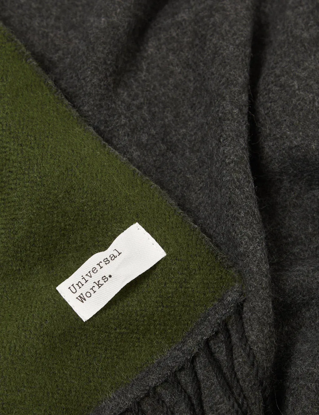 Universal Works Scarf - Green/Charcoal Grey sold by Article London product image thumbnail 2