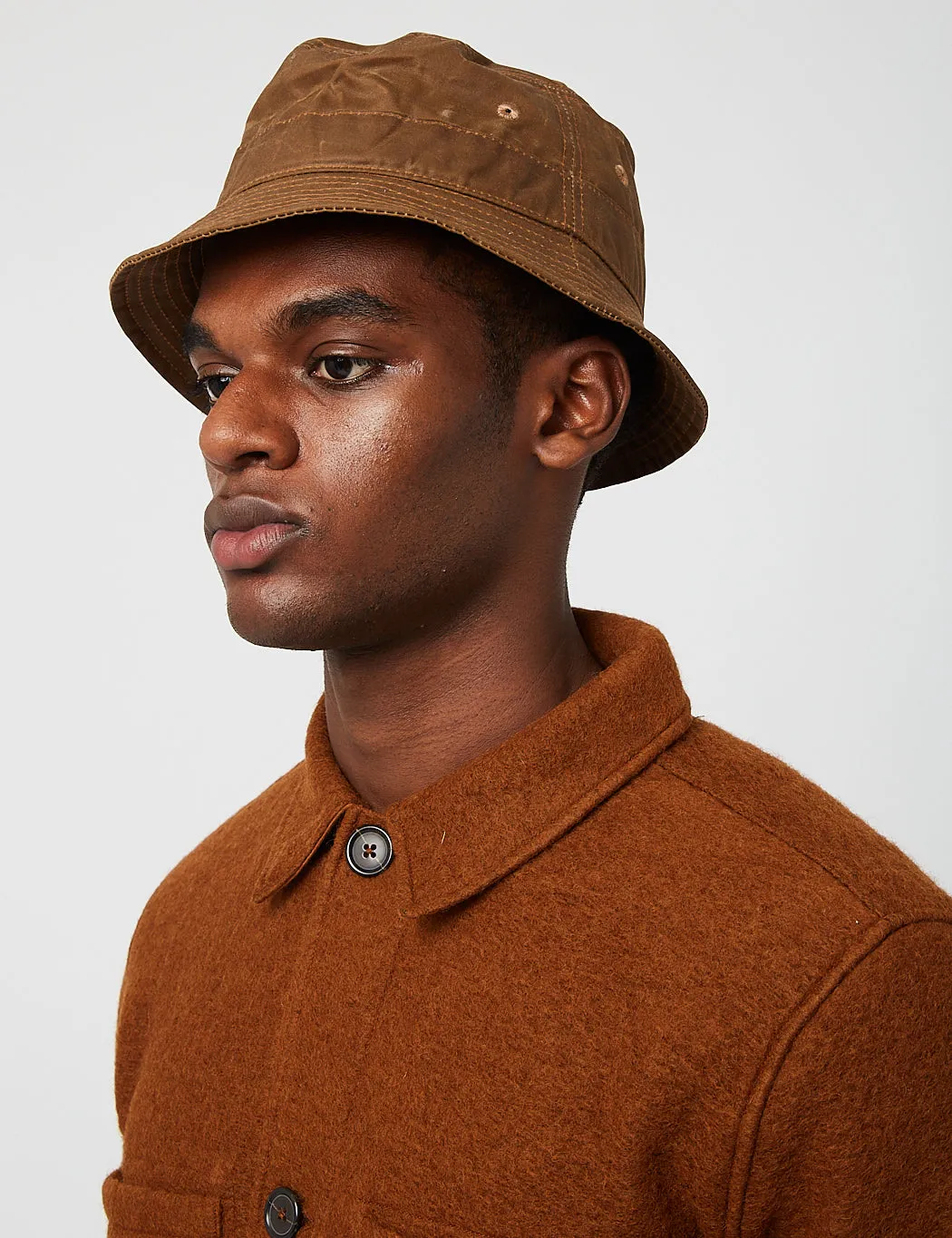 Universal Works Bucket Hat (Tek Wax) - Sand Brown sold by Article London product image thumbnail 4
